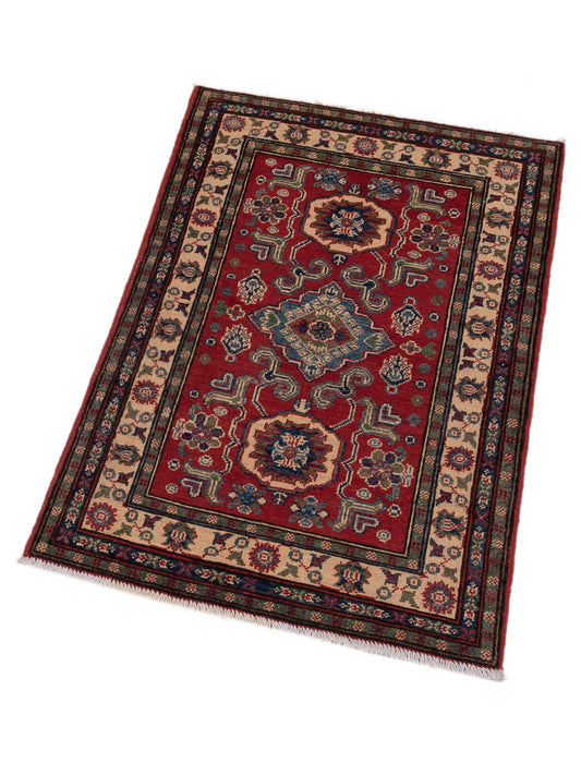 Kazura Red Ivory 2.8x4 Hand Knotted Rug