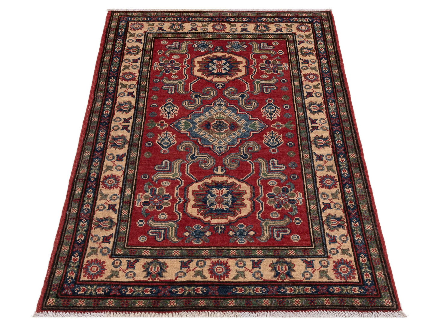 Kazura Red Ivory 2.8x4 Hand Knotted Rug