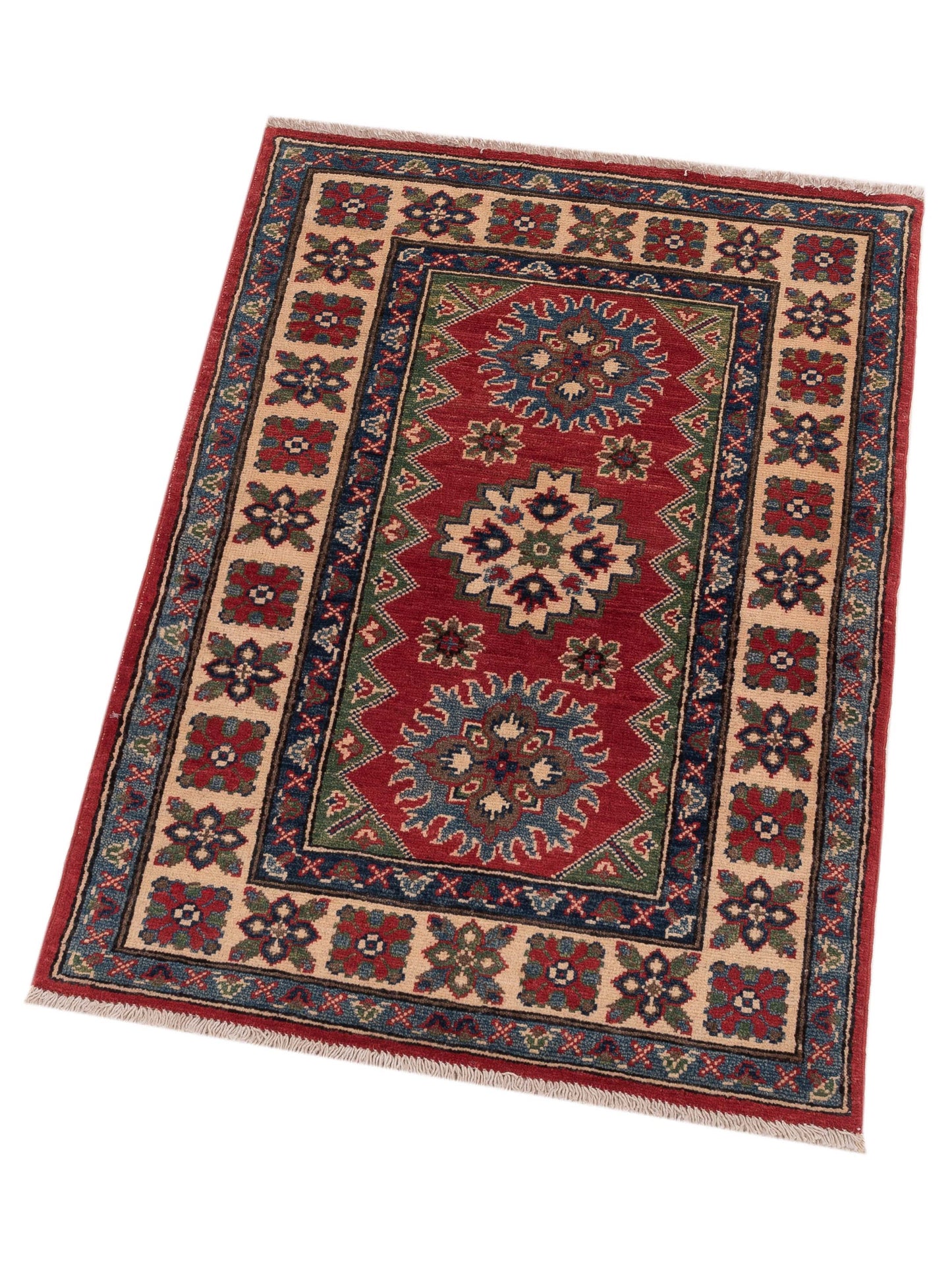 Kazura Red Ivory 2.7x3.9 Hand Knotted Rug