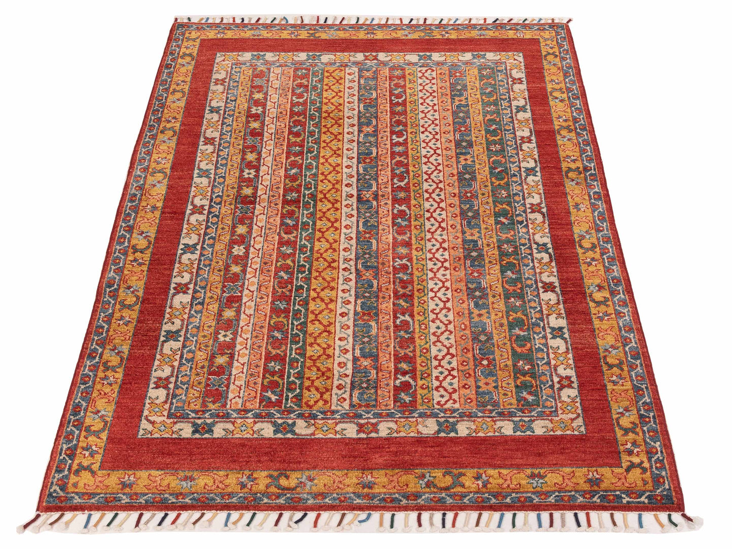Shalanta Multi Multi 4.1x5.10 Hand Knotted Rug