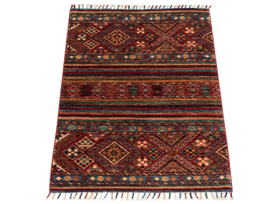 Khoraya Multi Multi 2.10x3.11 Hand Knotted Rug