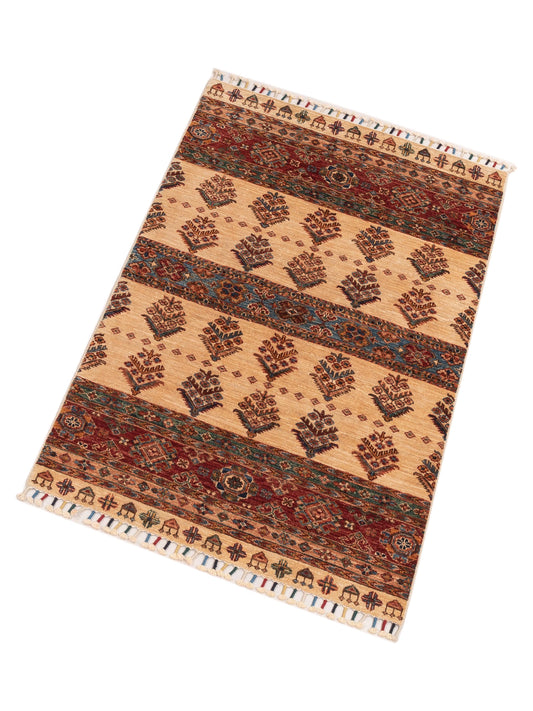 Khoraya Multi Multi 3x4.10 Hand Knotted Rug