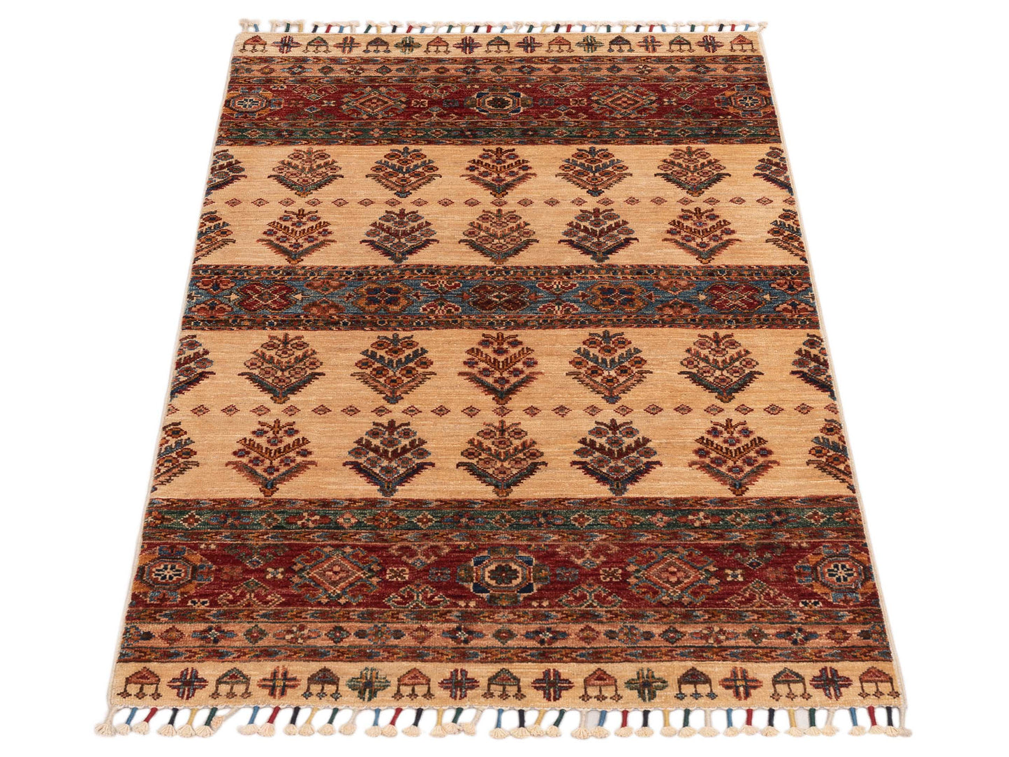 Khoraya Multi Multi 3x4.10 Hand Knotted Rug