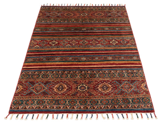 Khoraya Multi Multi 4.1x6 Hand Knotted Rug