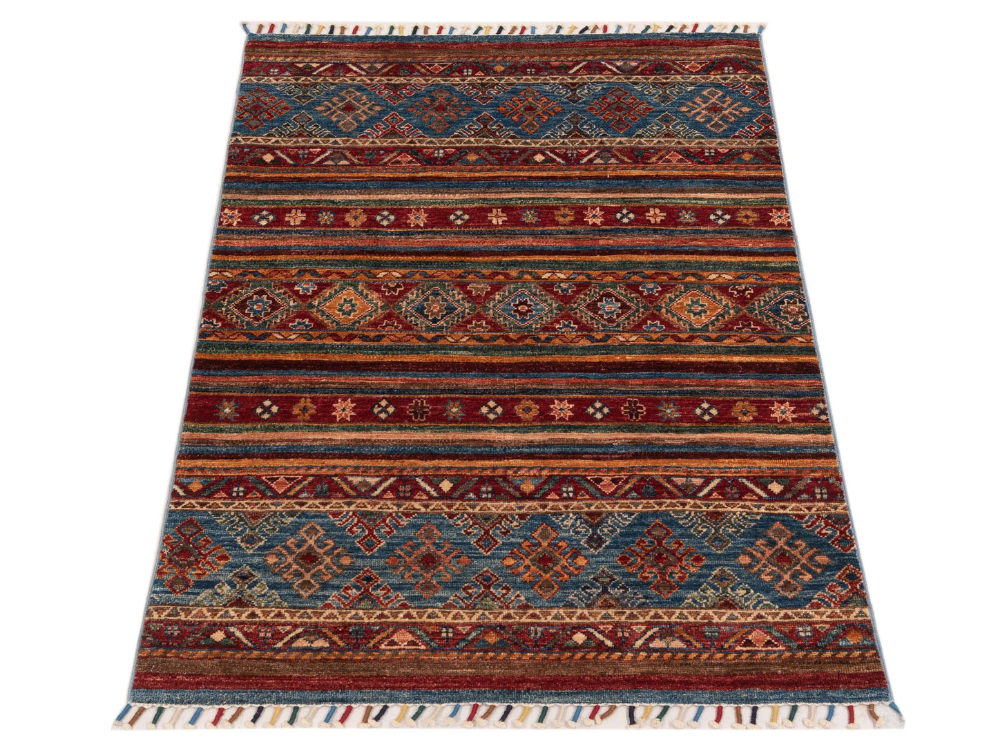 Khoraya Multi Multi 3.4x4.11 Hand Knotted Rug