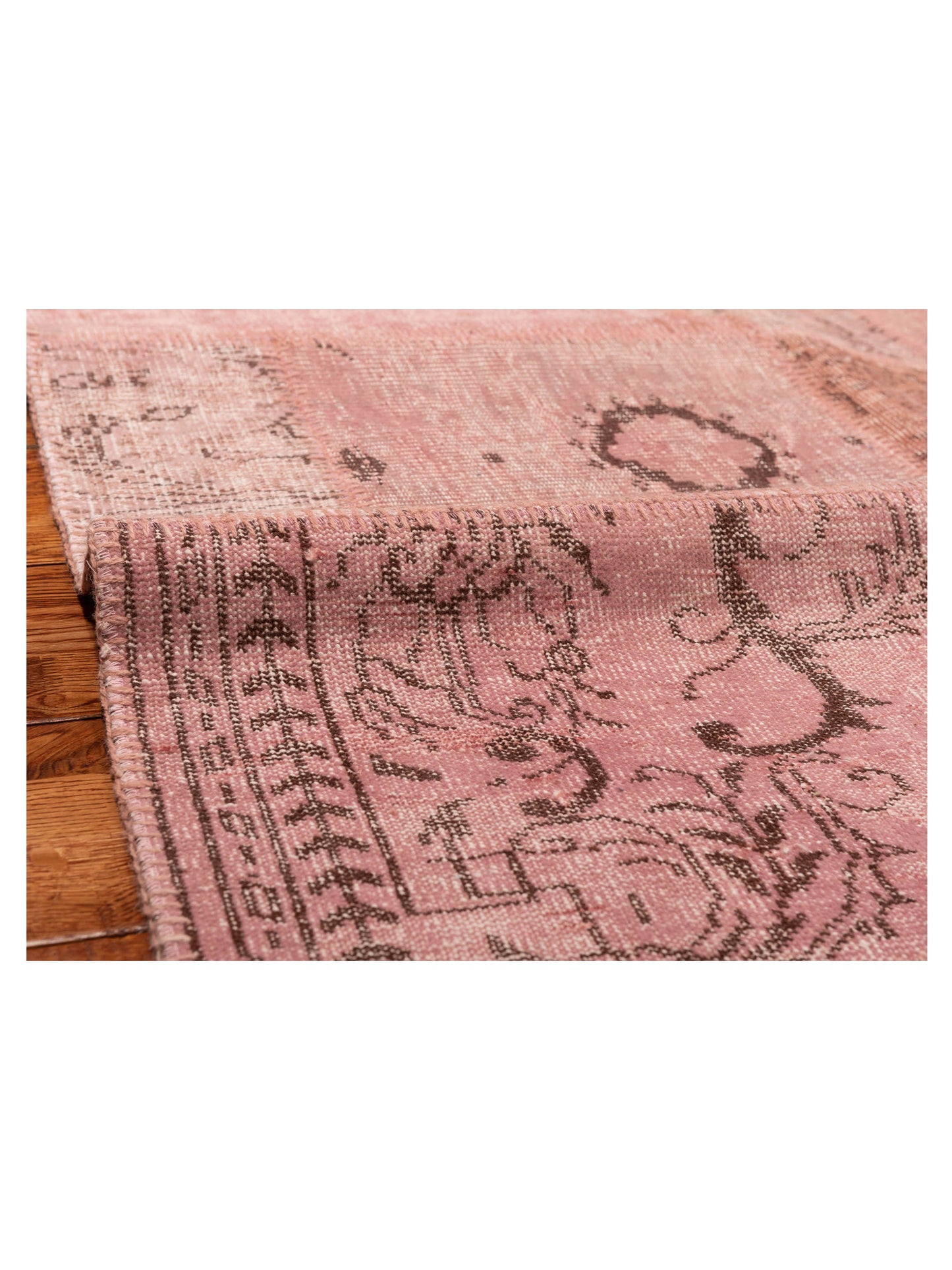 Patchwork Pink 9.1x12 Hand Knotted Rug