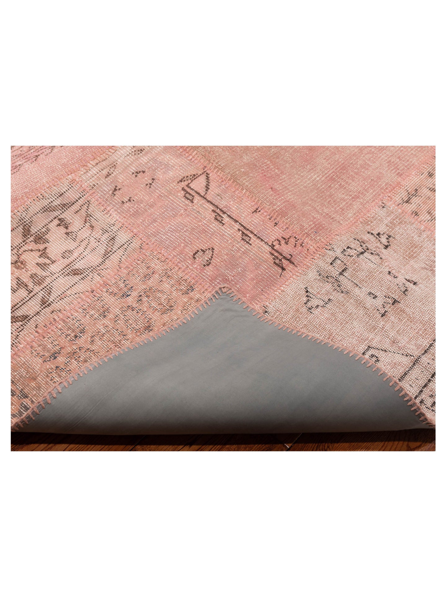 Patchwork Pink 9x12 Hand Knotted Rug