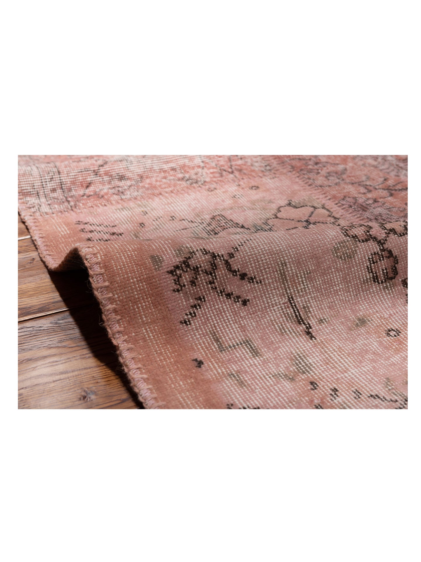 Patchwork Pink 12x14.11 Hand Knotted Rug