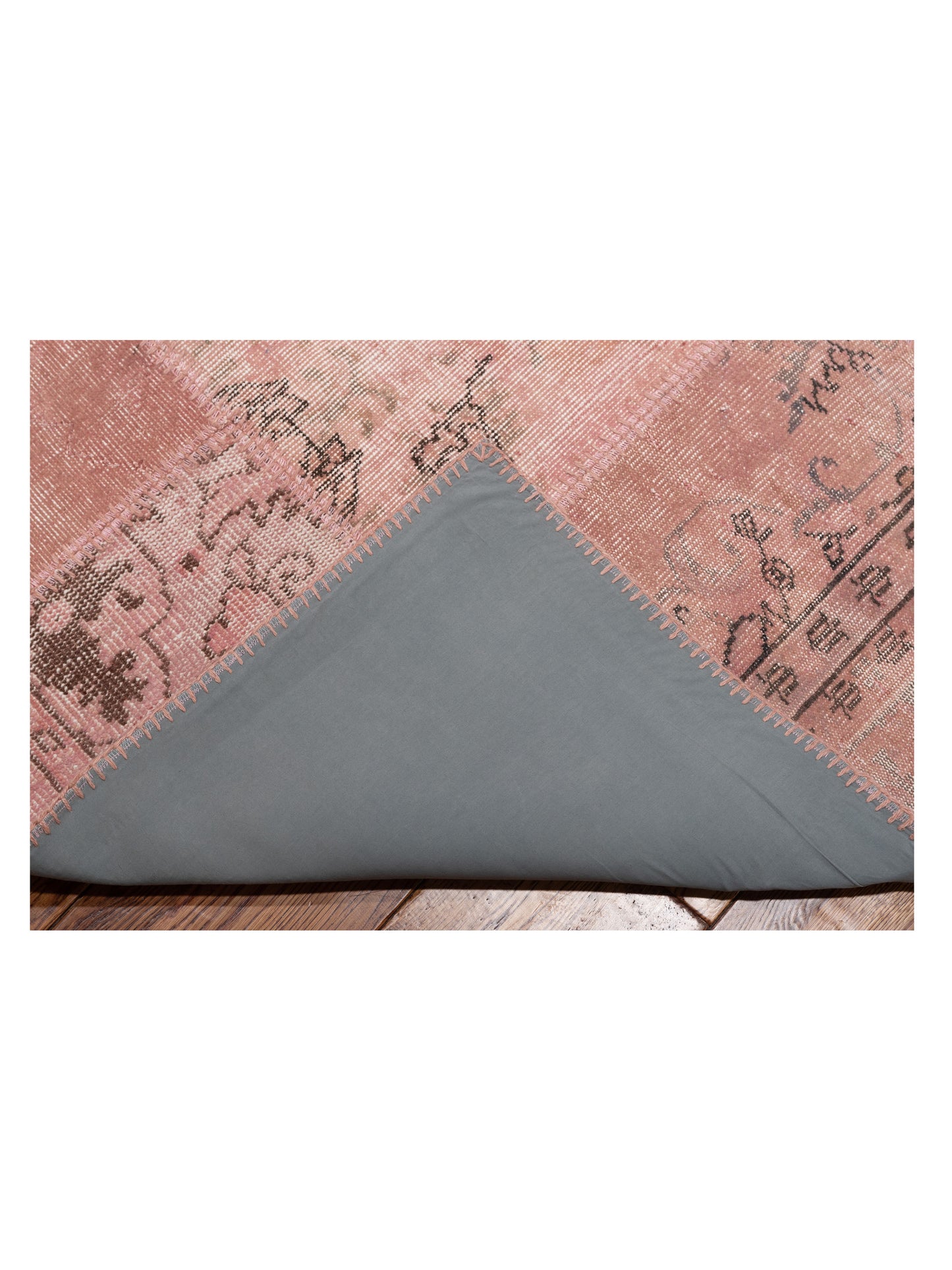 Patchwork Pink 12x14.11 Hand Knotted Rug