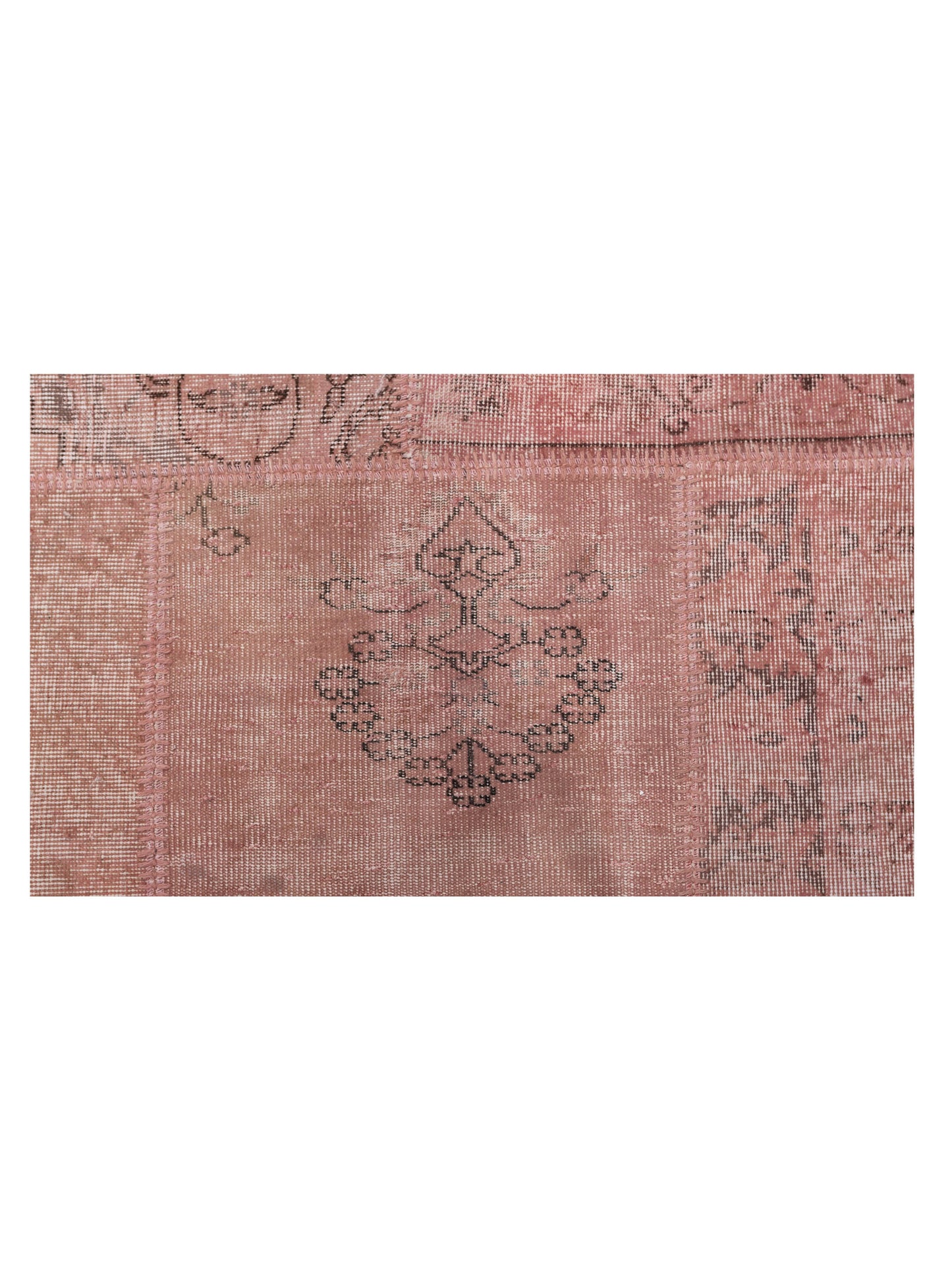 Patchwork Pink 12x14.11 Hand Knotted Rug