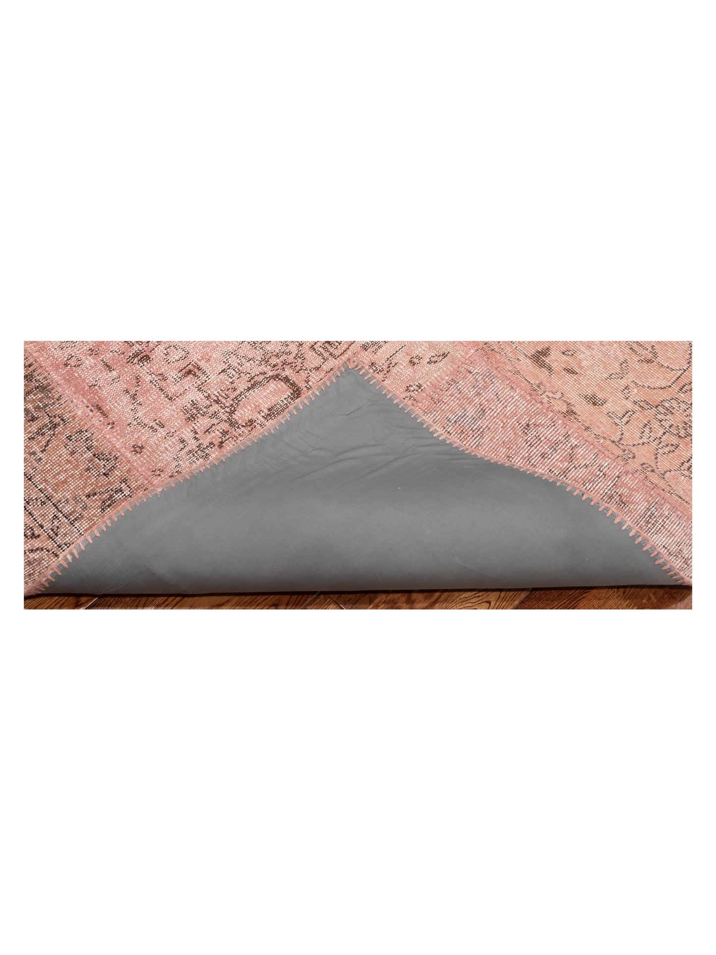 Patchwork Pink 10x13.8 Hand Knotted Rug