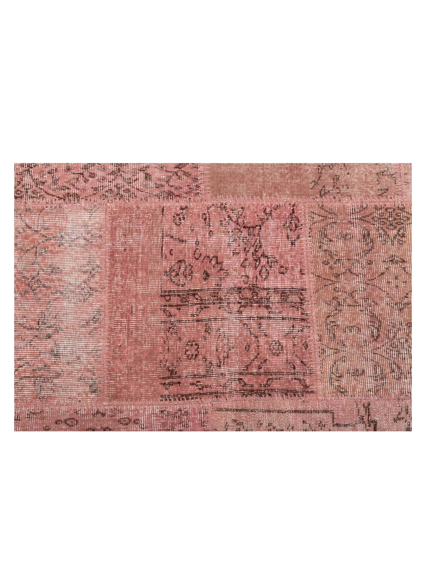 Patchwork Pink 10x13.11 Hand Knotted Rug