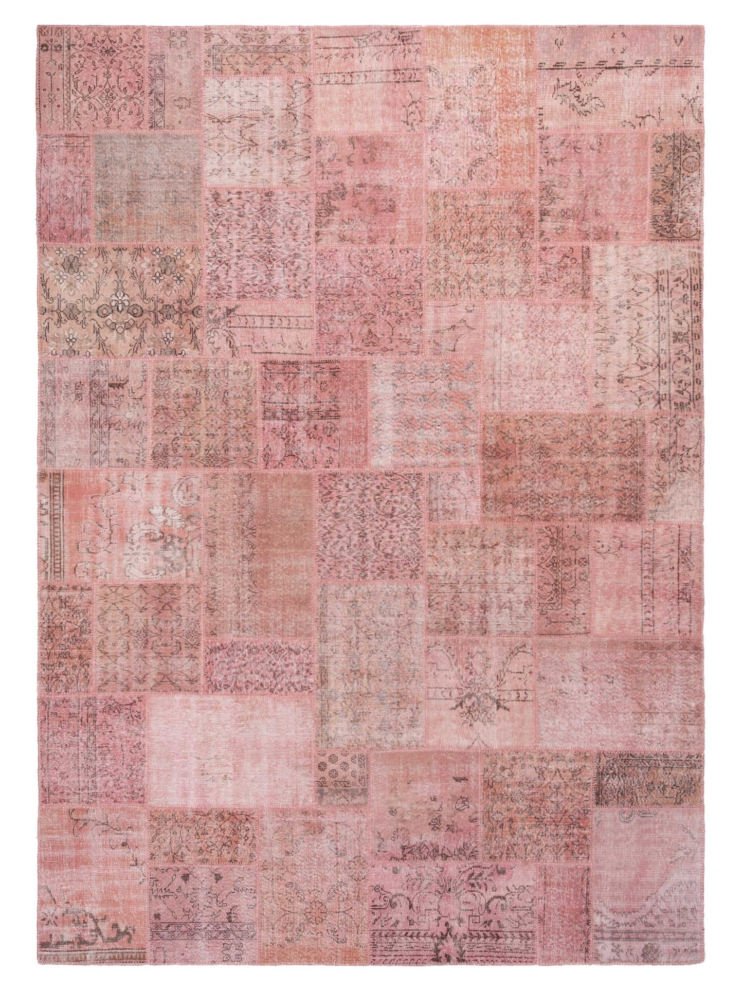 Pasha Turkish Vestige Patchwork  Pink  Contemporary