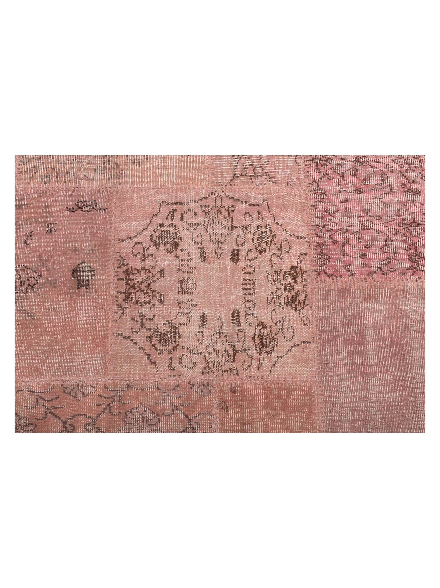 Patchwork Pink 10x13.11 Hand Knotted Rug