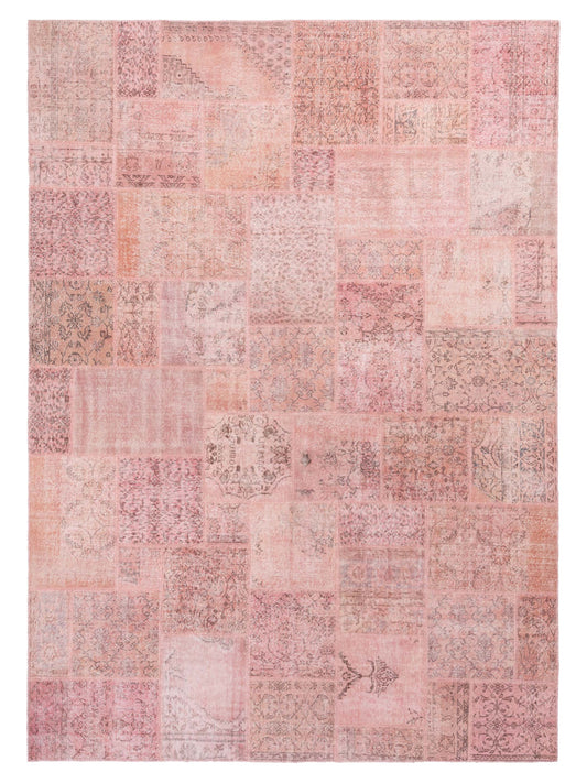 Pasha Turkish Vestige Patchwork  Pink  Contemporary