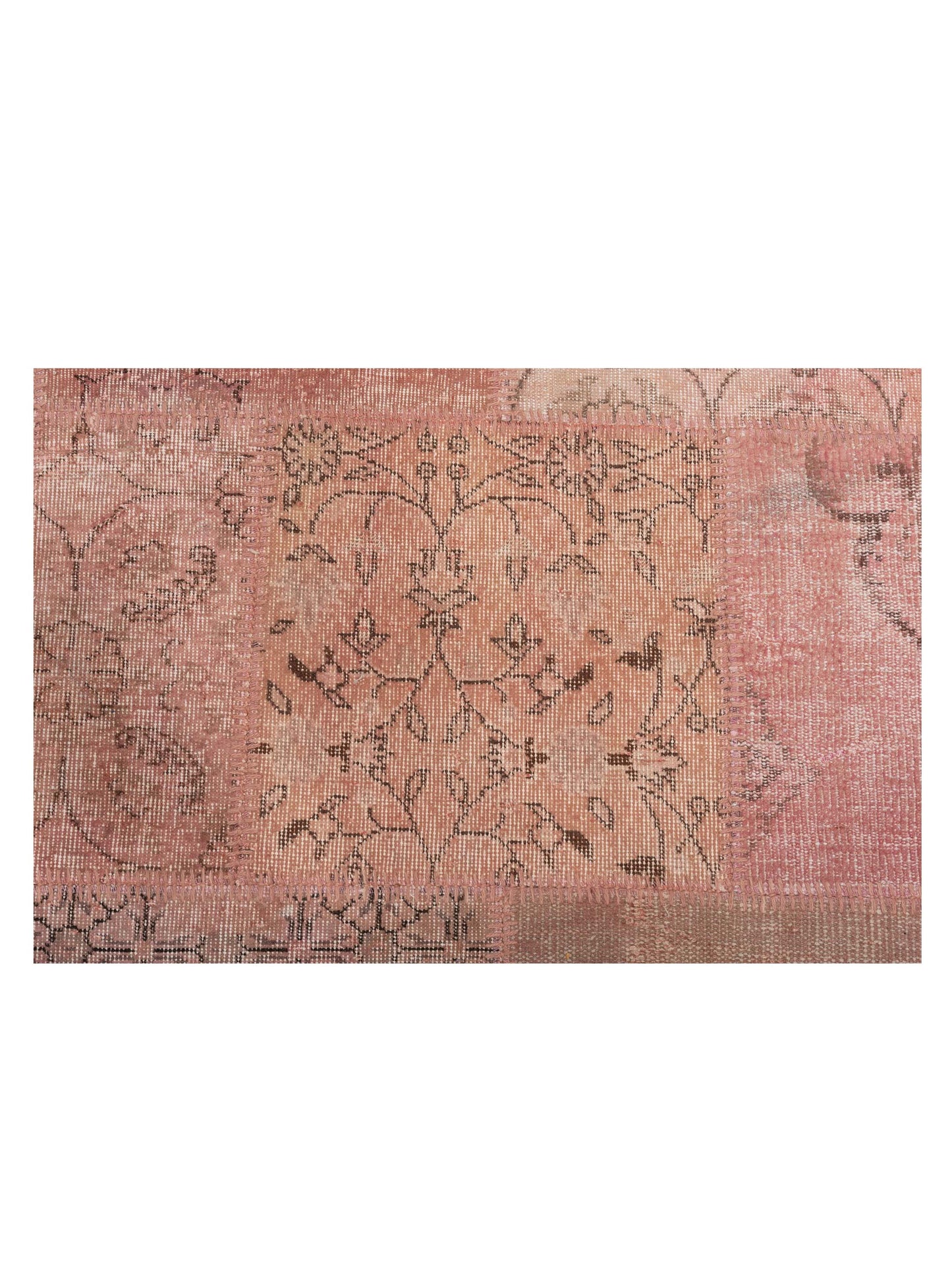 Patchwork Pink 8.1x10 Hand Knotted Rug