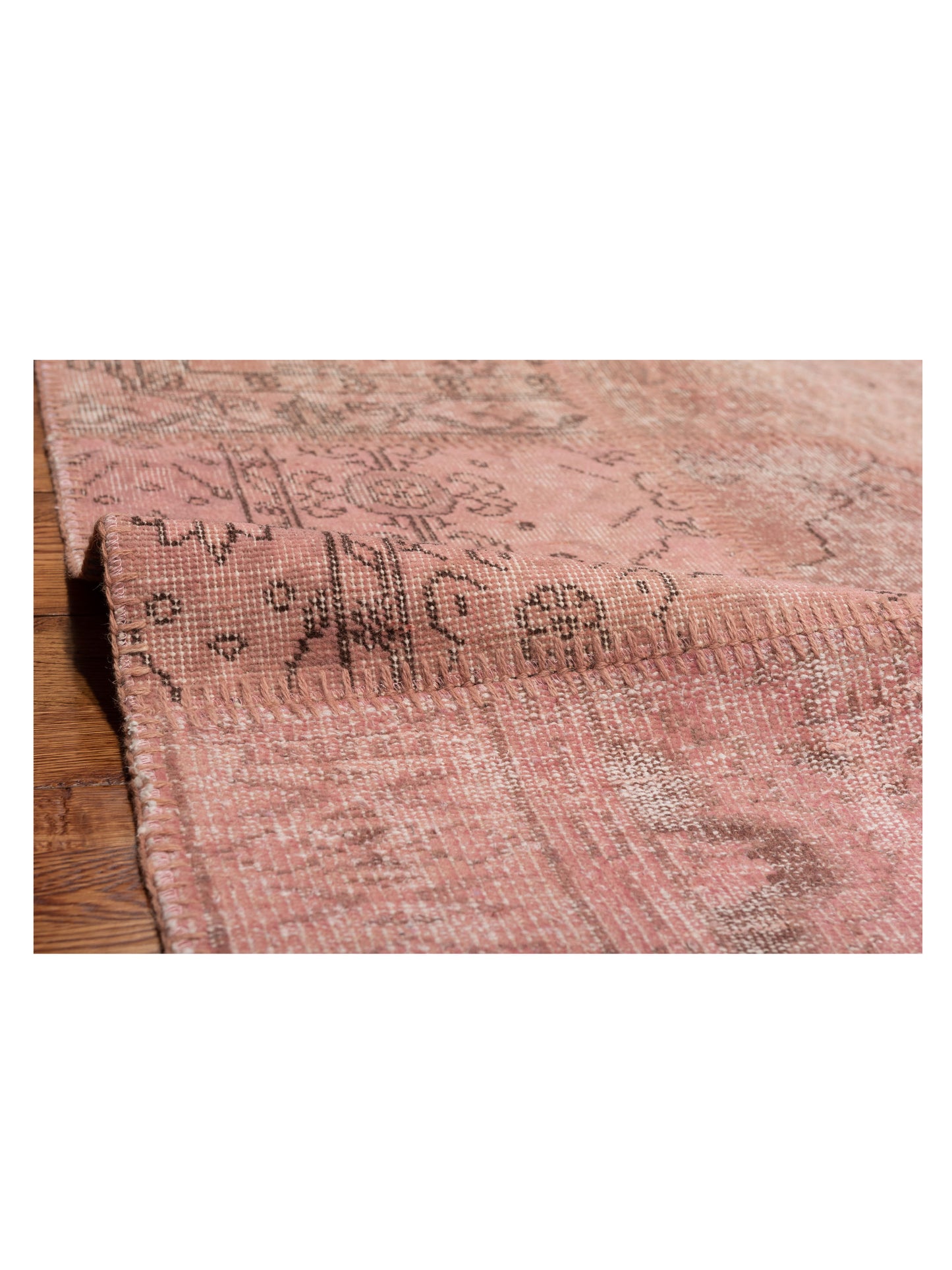 Patchwork Pink 8.1x10 Hand Knotted Rug