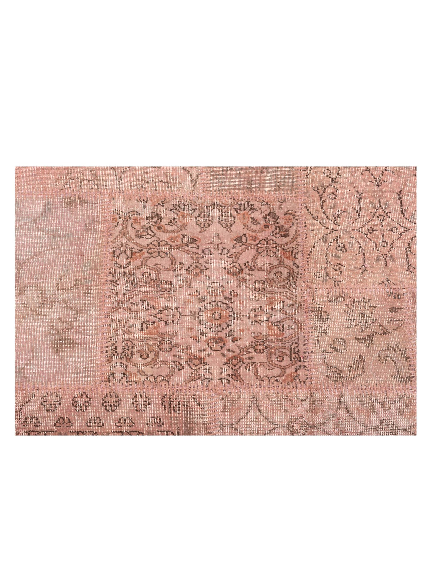 Patchwork Pink 8.1x10 Hand Knotted Rug