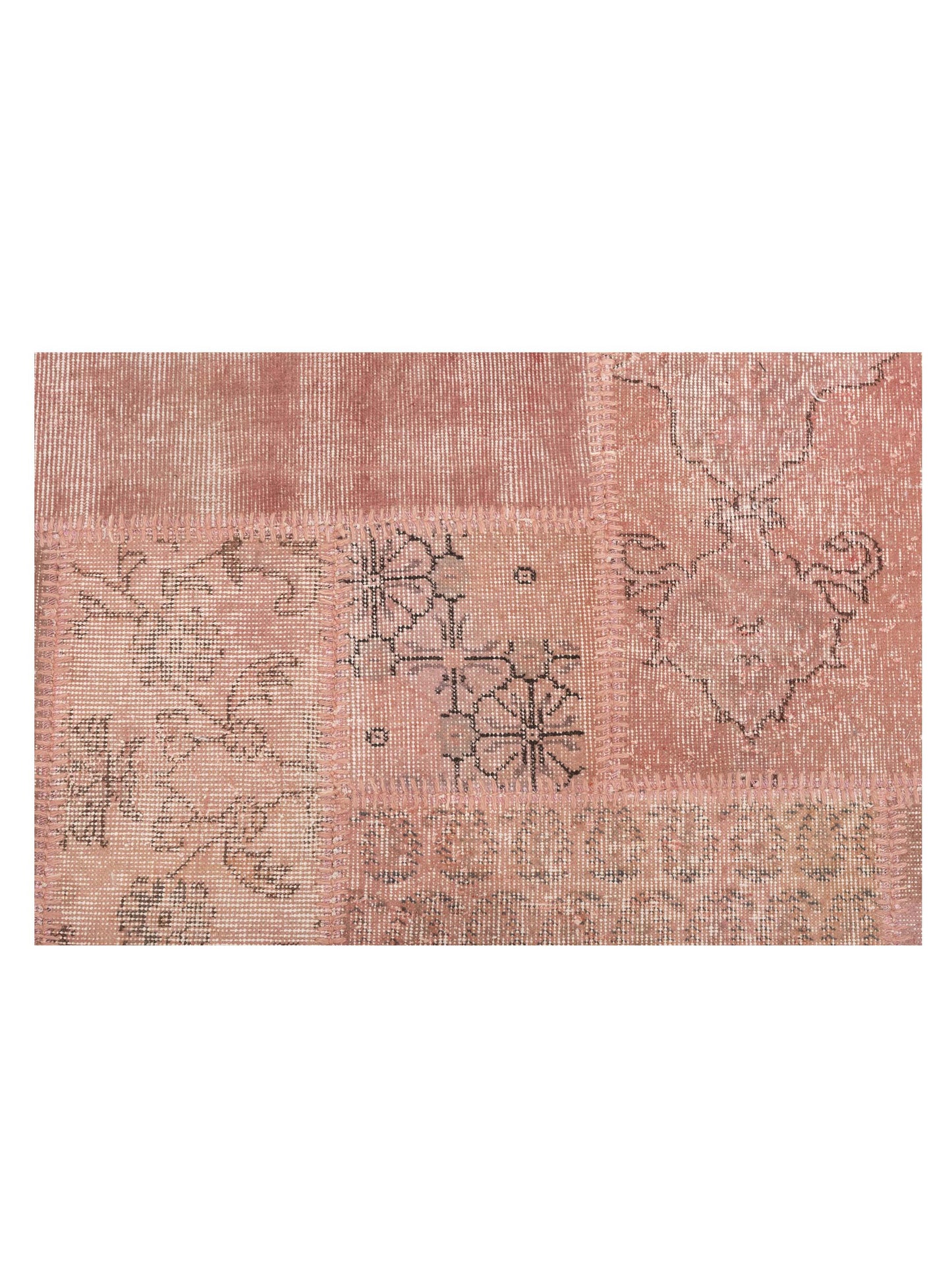 Patchwork Pink 8x9.11 Hand Knotted Rug