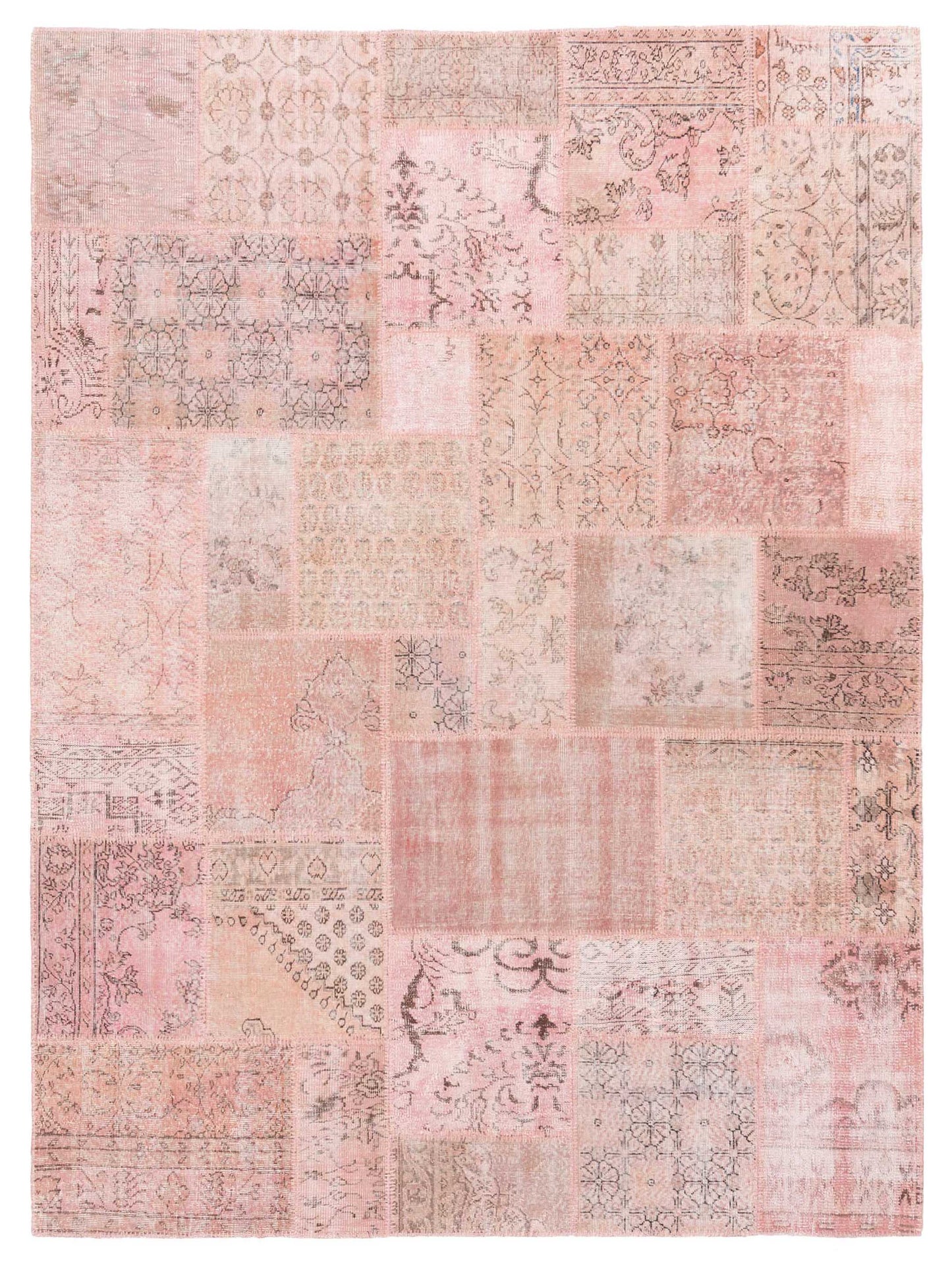 Pasha Turkish Vestige Patchwork  Pink  Contemporary