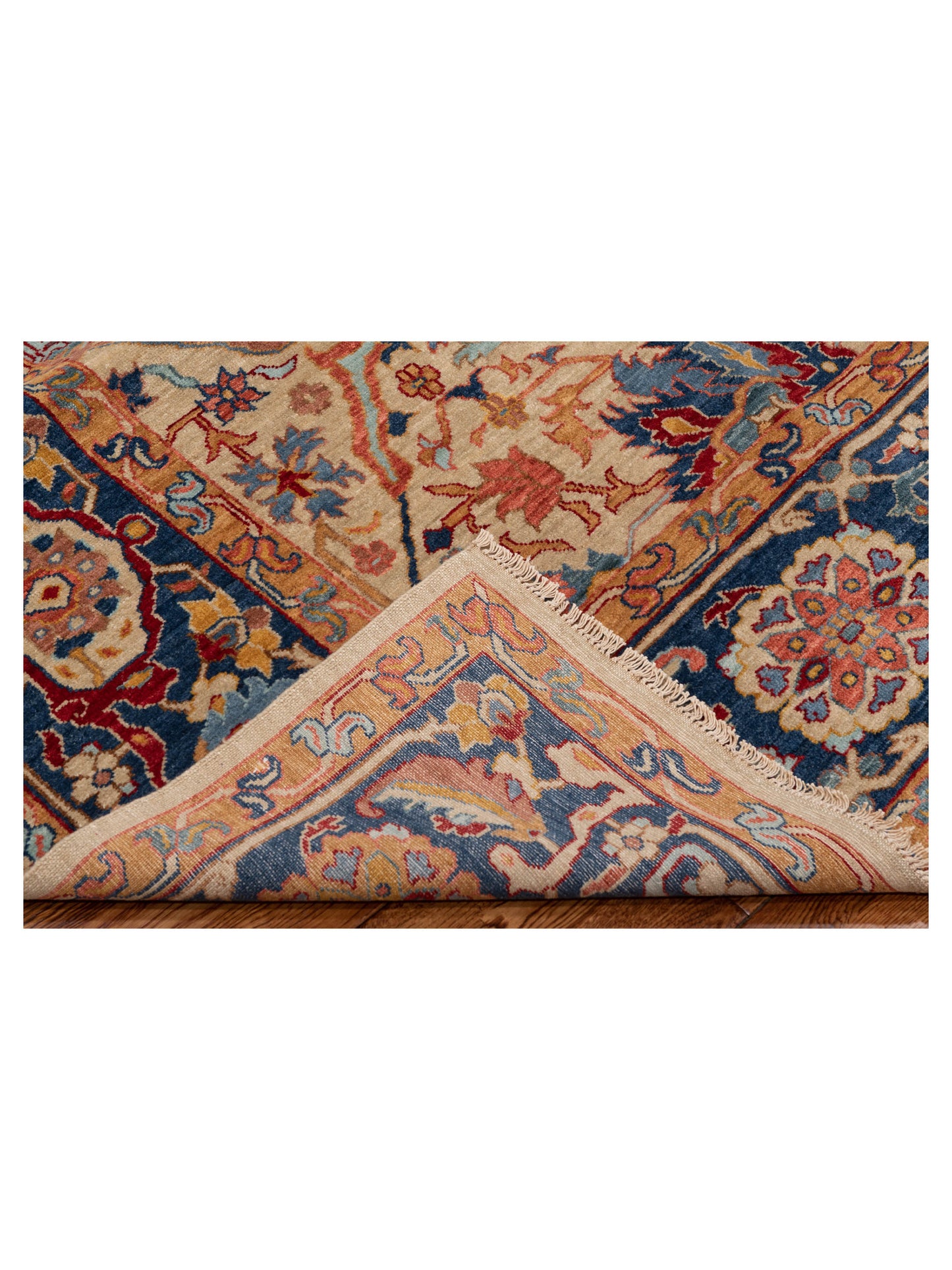 Antiqua Fine Ivory Navy 8x10.2 Hand Knotted Rug