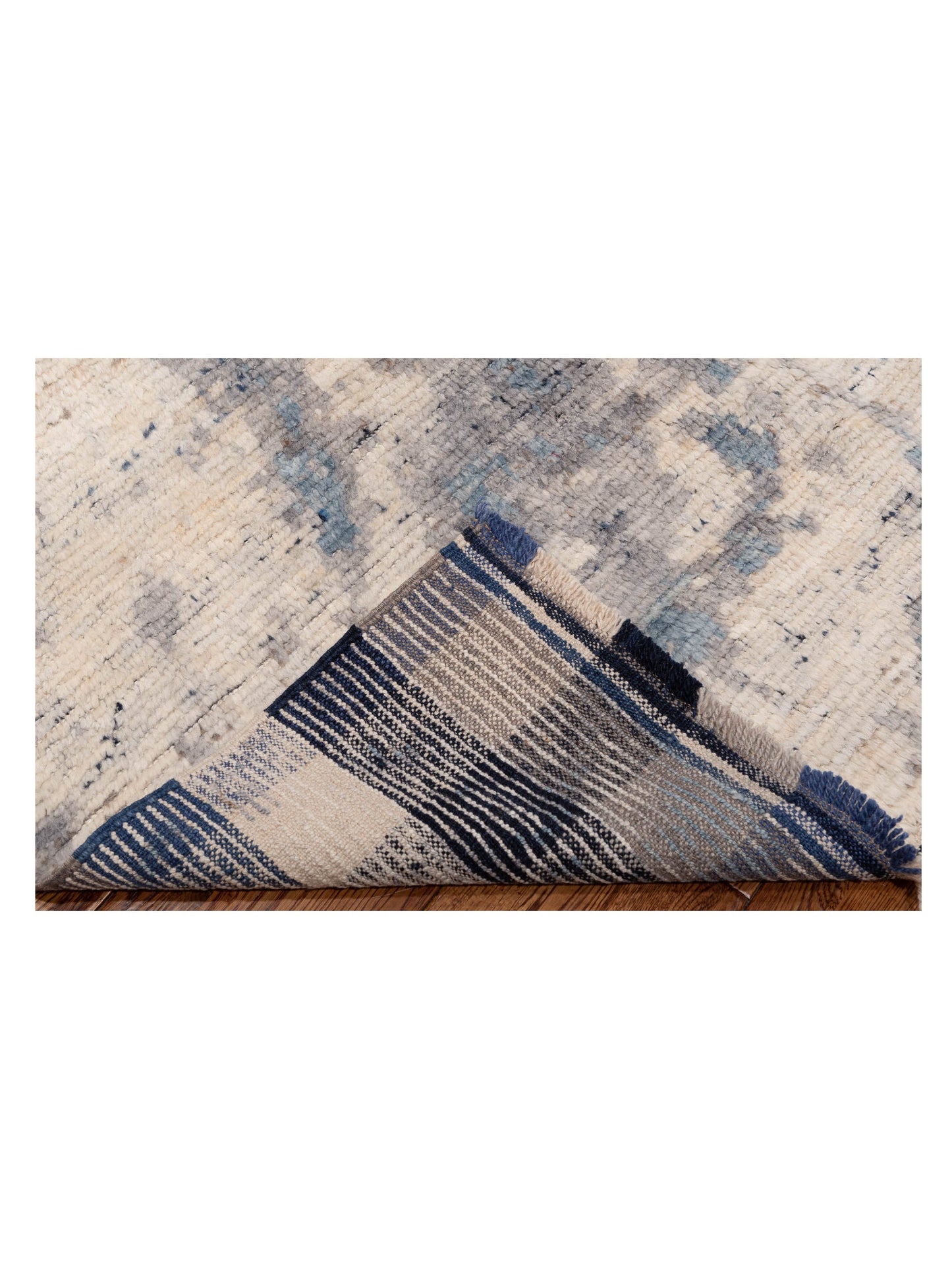 Anavera Silver Blue 9.1x11.8 Hand Knotted Rug