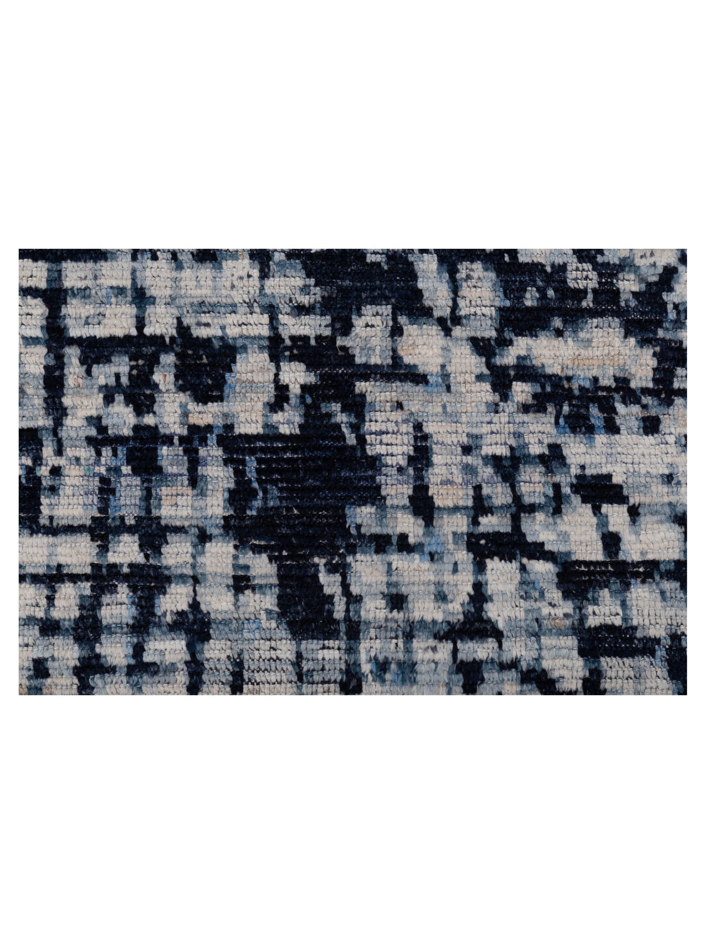 Anavera Ivory Indigo 8.1x9.10 Hand Knotted Rug