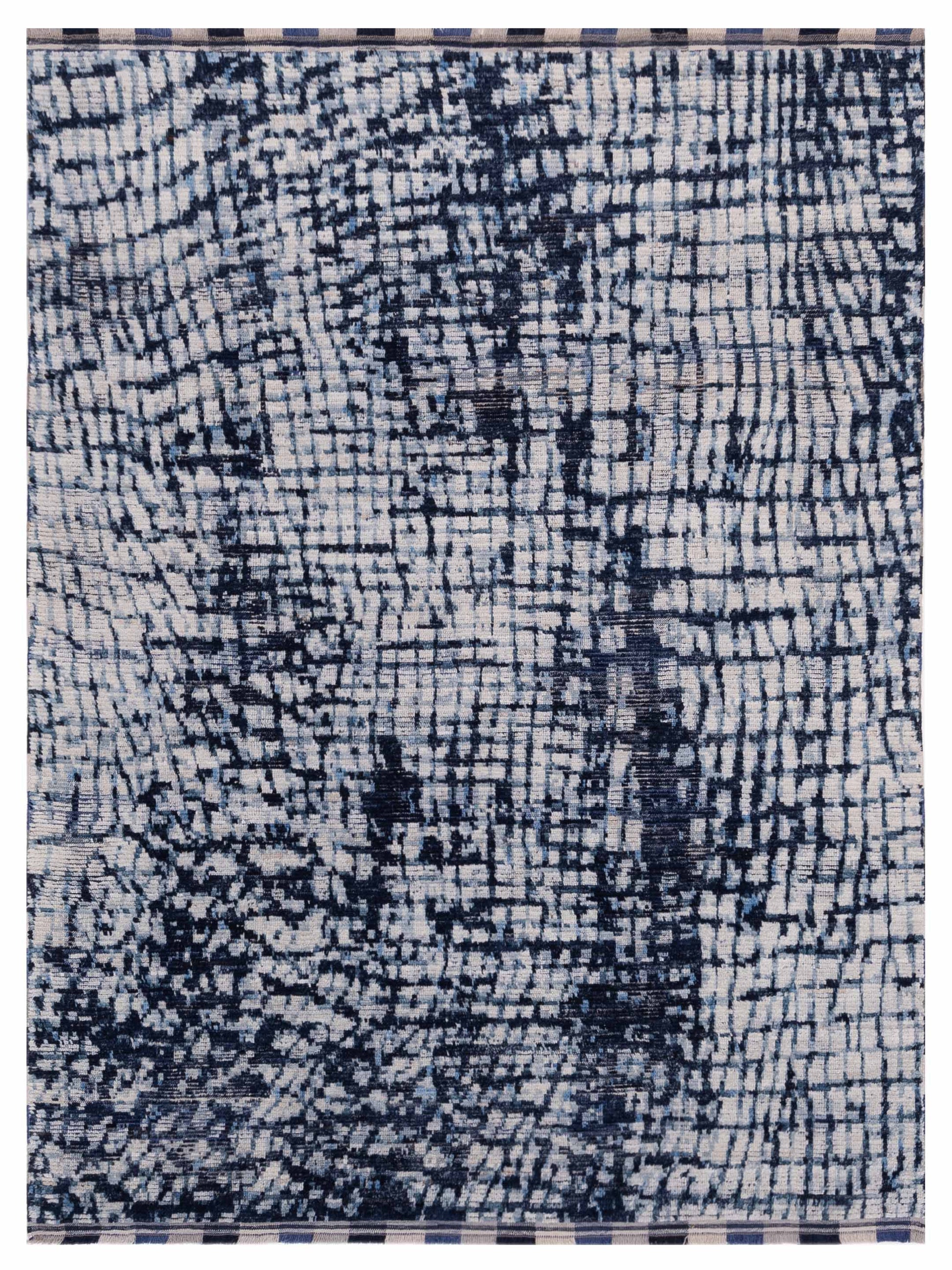 Pasha Atlas  Ivory Indigo Contemporary 