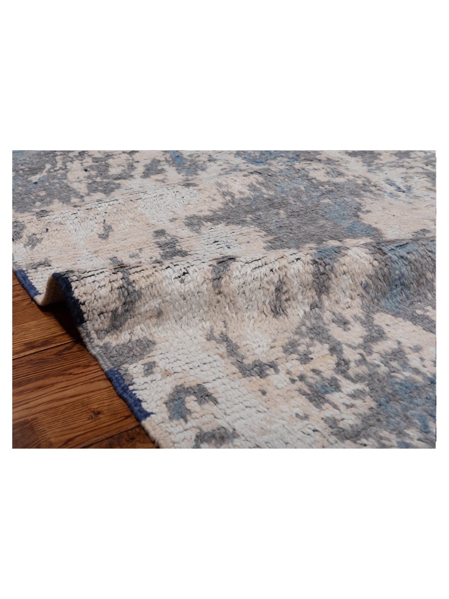 Anavera Gray Blue 8.2x9.10 Hand Knotted Rug