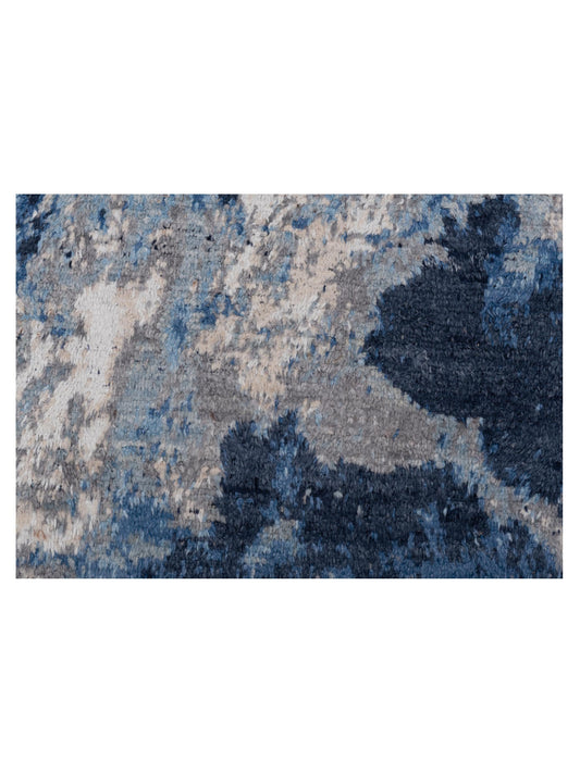Anavera Gray Blue 8.2x9.10 Hand Knotted Rug