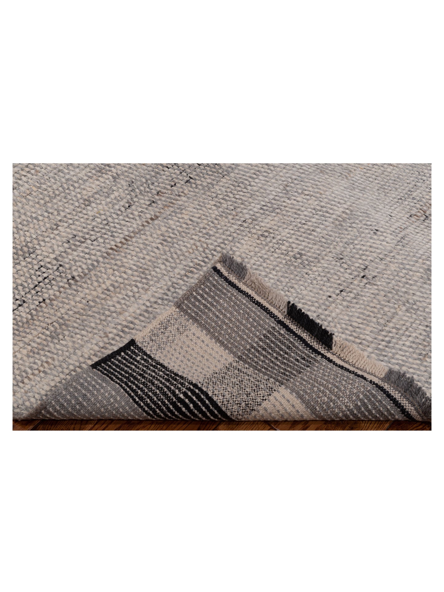 Anavera Silver Silver 7.11x9.9 Hand Knotted Rug