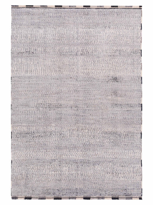 Anavera Silver Silver 6x8.8 Hand Knotted Rug