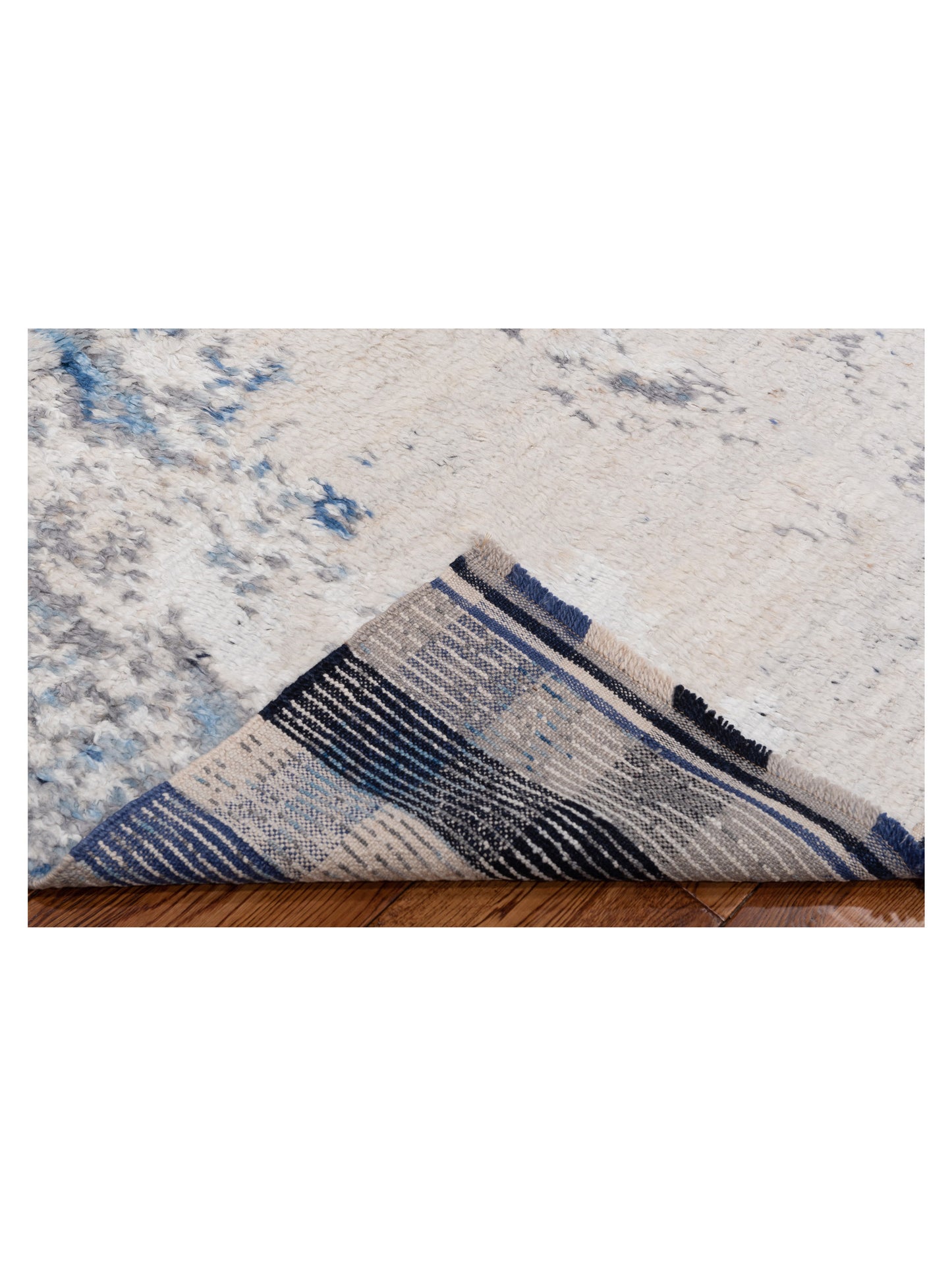 Anavera Silver Blue 8x9.9 Hand Knotted Rug