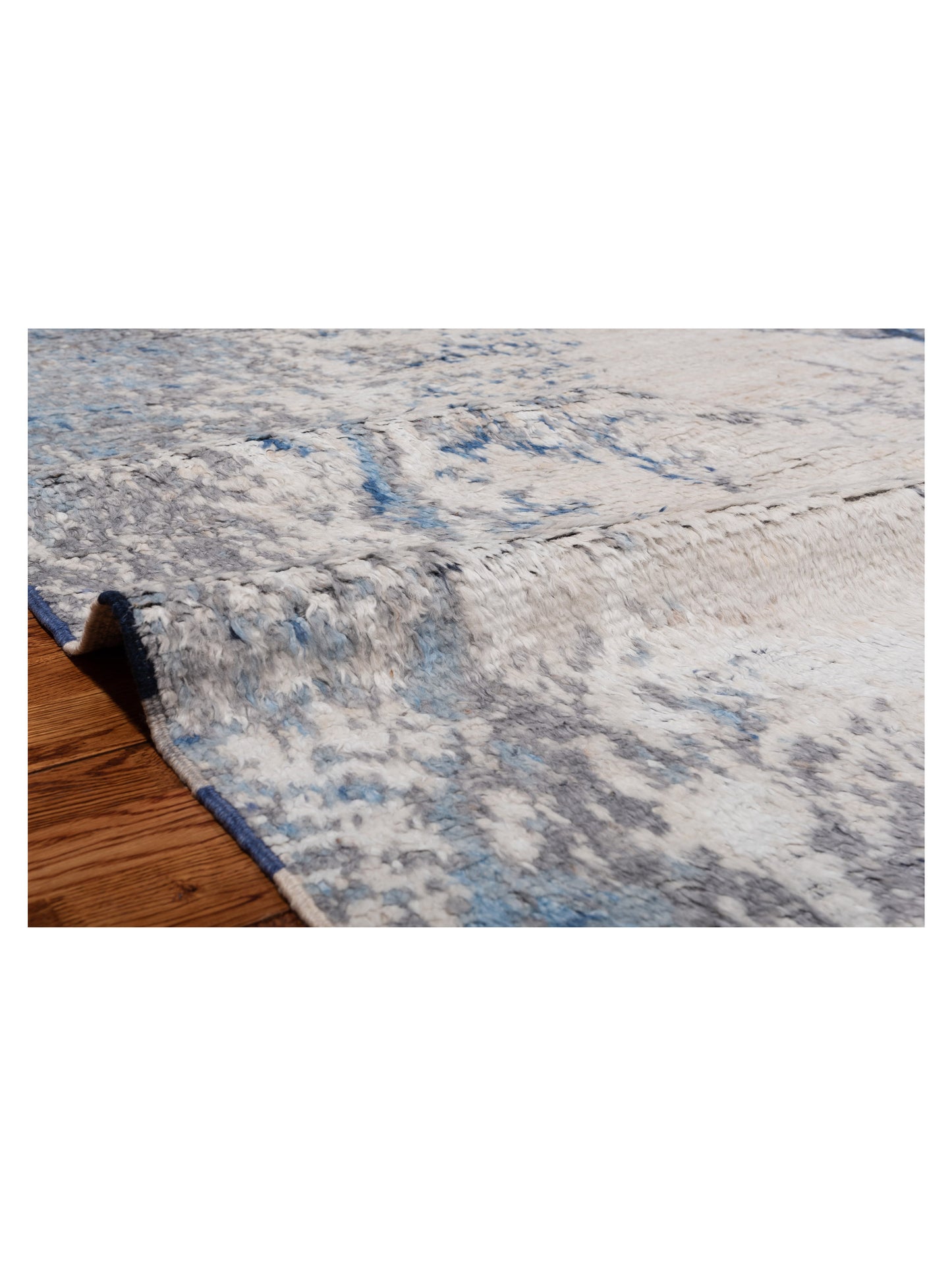 Anavera Silver Blue 8x9.9 Hand Knotted Rug