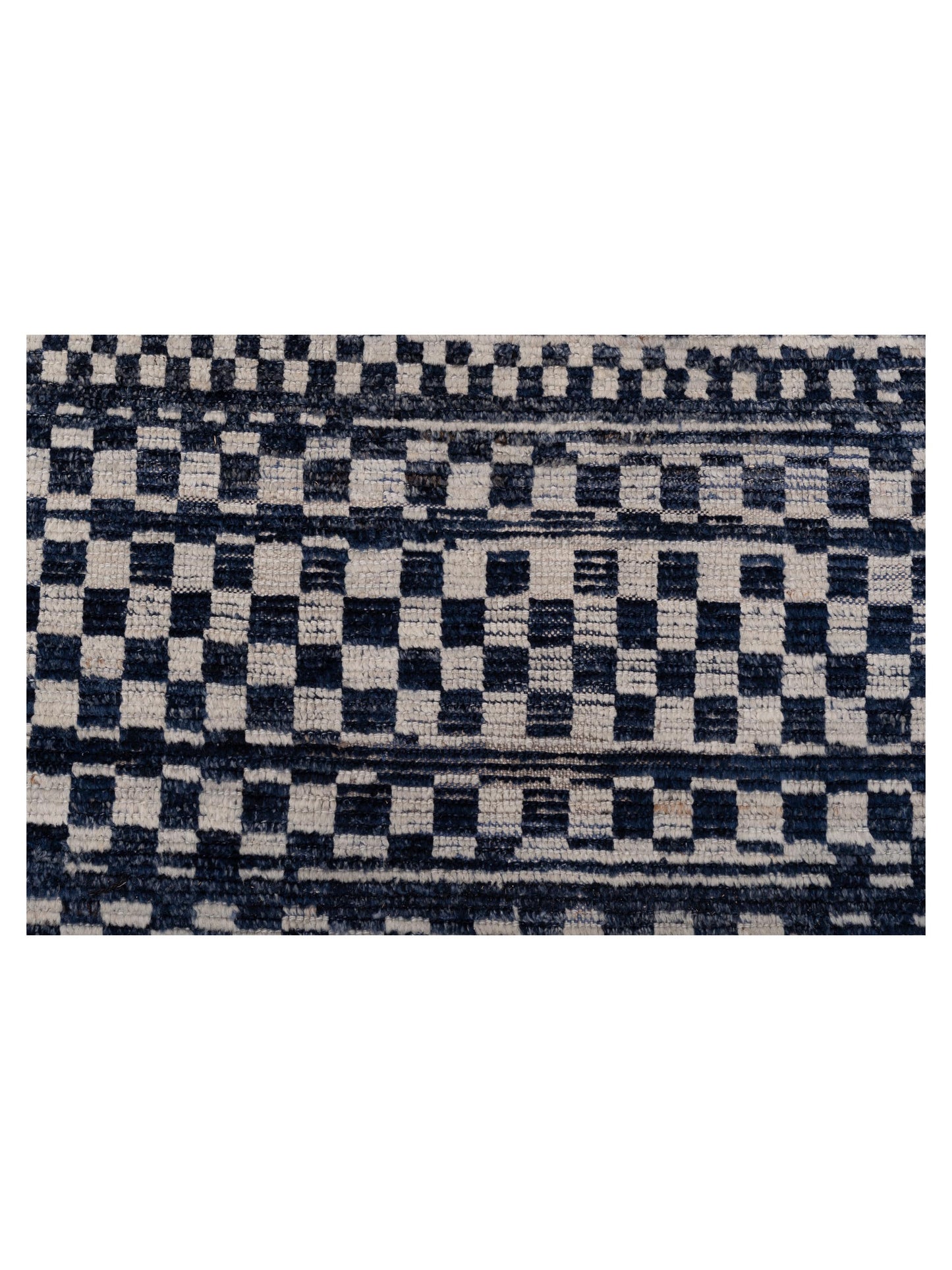 Anavera Indigo Ivory 8x9.11 Hand Knotted Rug