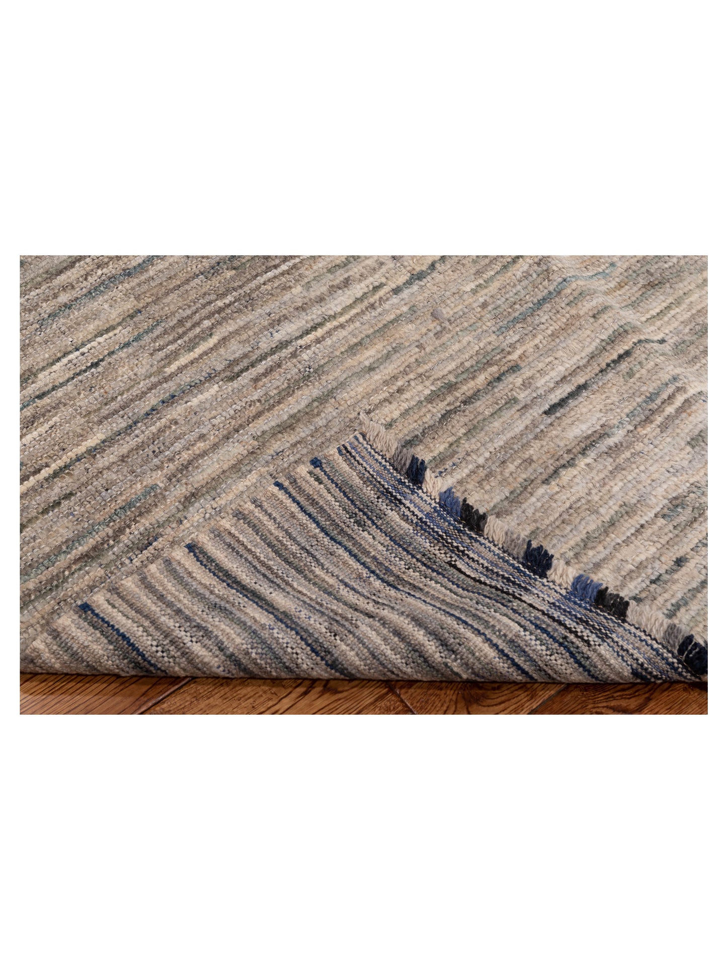 Anavera Gray Gray 8.8x9.8 Hand Knotted Rug