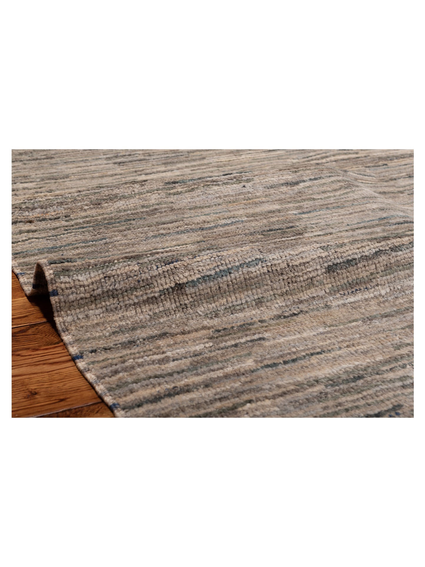 Anavera Gray Gray 8.8x9.8 Hand Knotted Rug