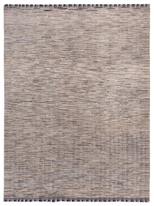 Anavera Gray Gray 8.8x9.8 Hand Knotted Rug