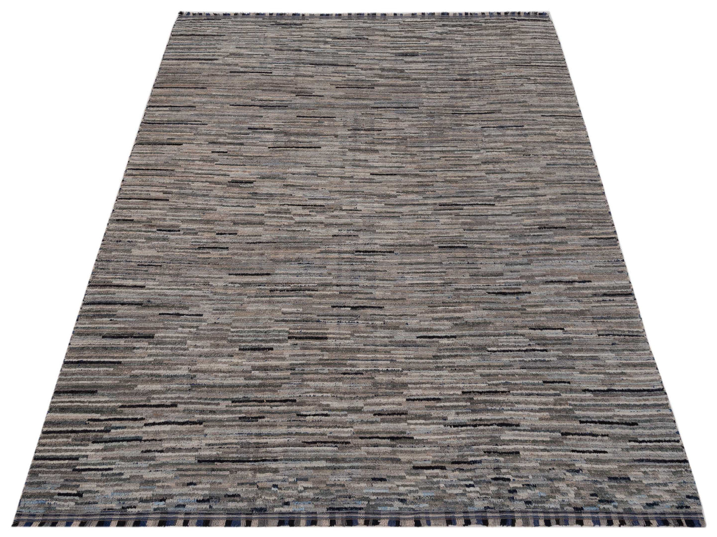 Anavera Gray Green 8.5x9.8 Hand Knotted Rug