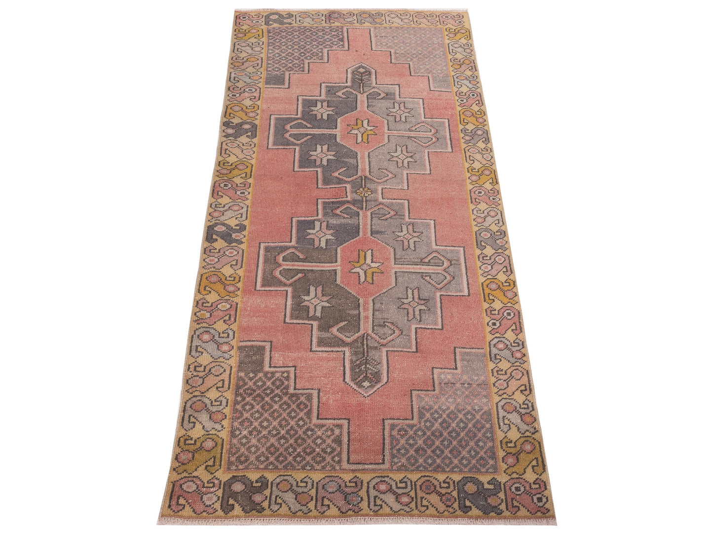 Nomadra Pink Beige 4.1x8.5 Hand Knotted Rug