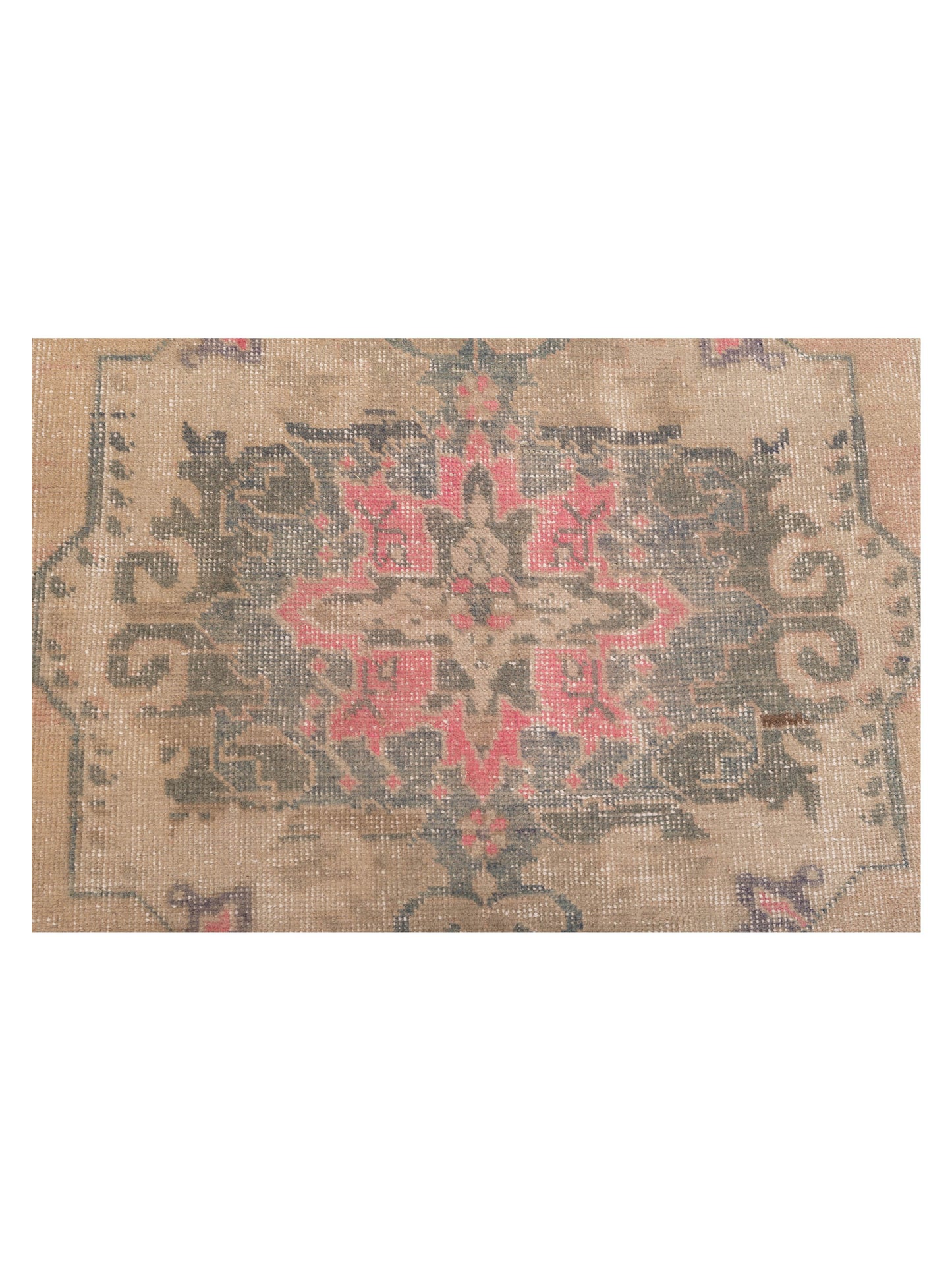 Nomadra Beige Green 4x6.8 Hand Knotted Rug