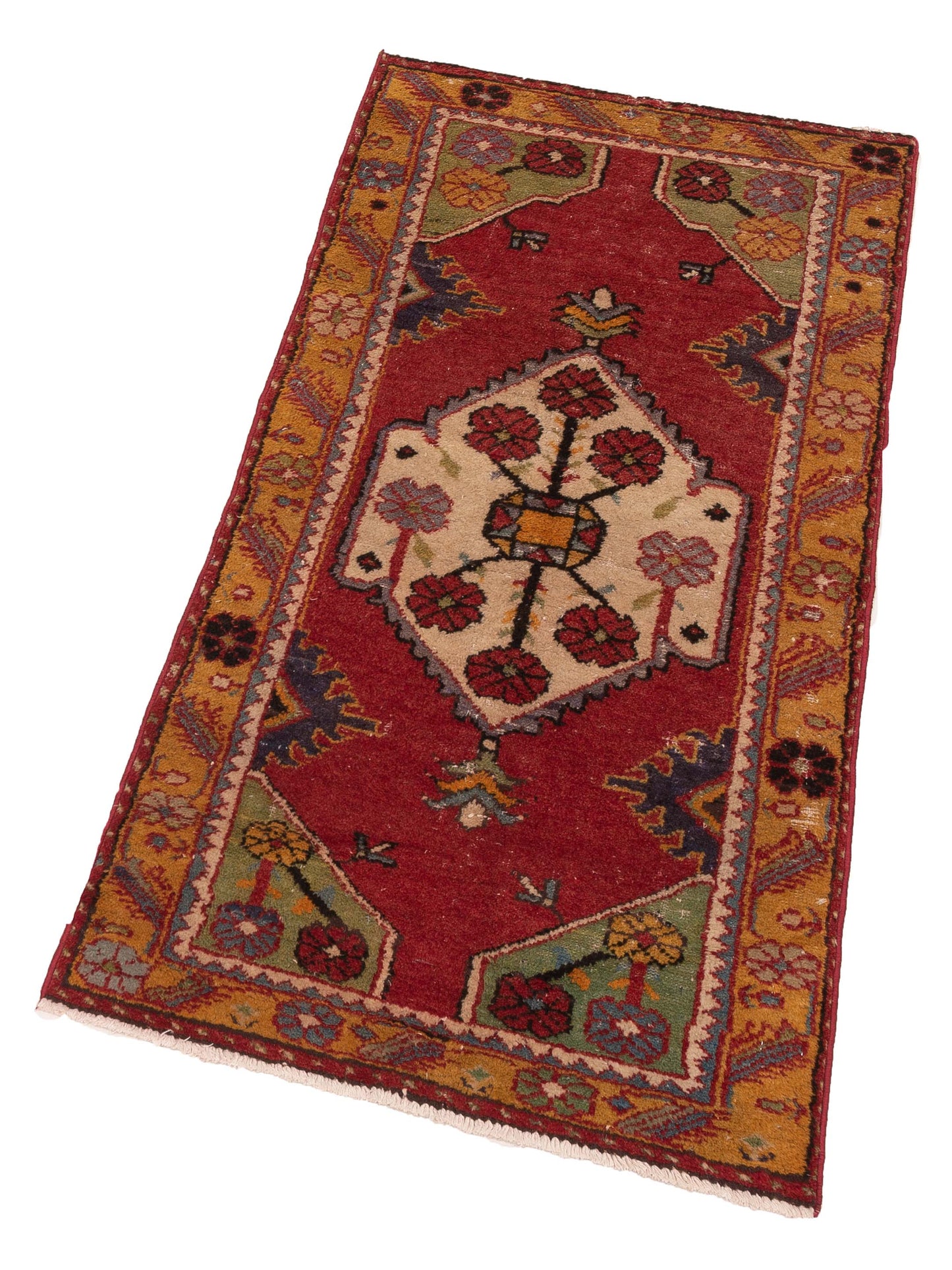 Nomadra Red Yellow 2.7x5.1 Hand Knotted Rug