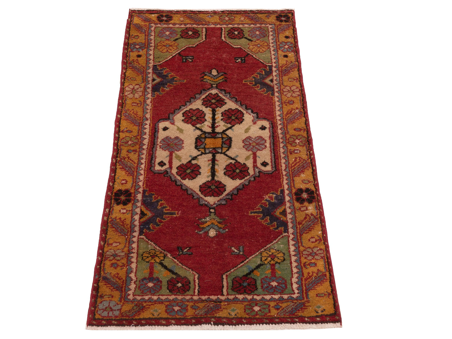 Nomadra Red Yellow 2.7x5.1 Hand Knotted Rug