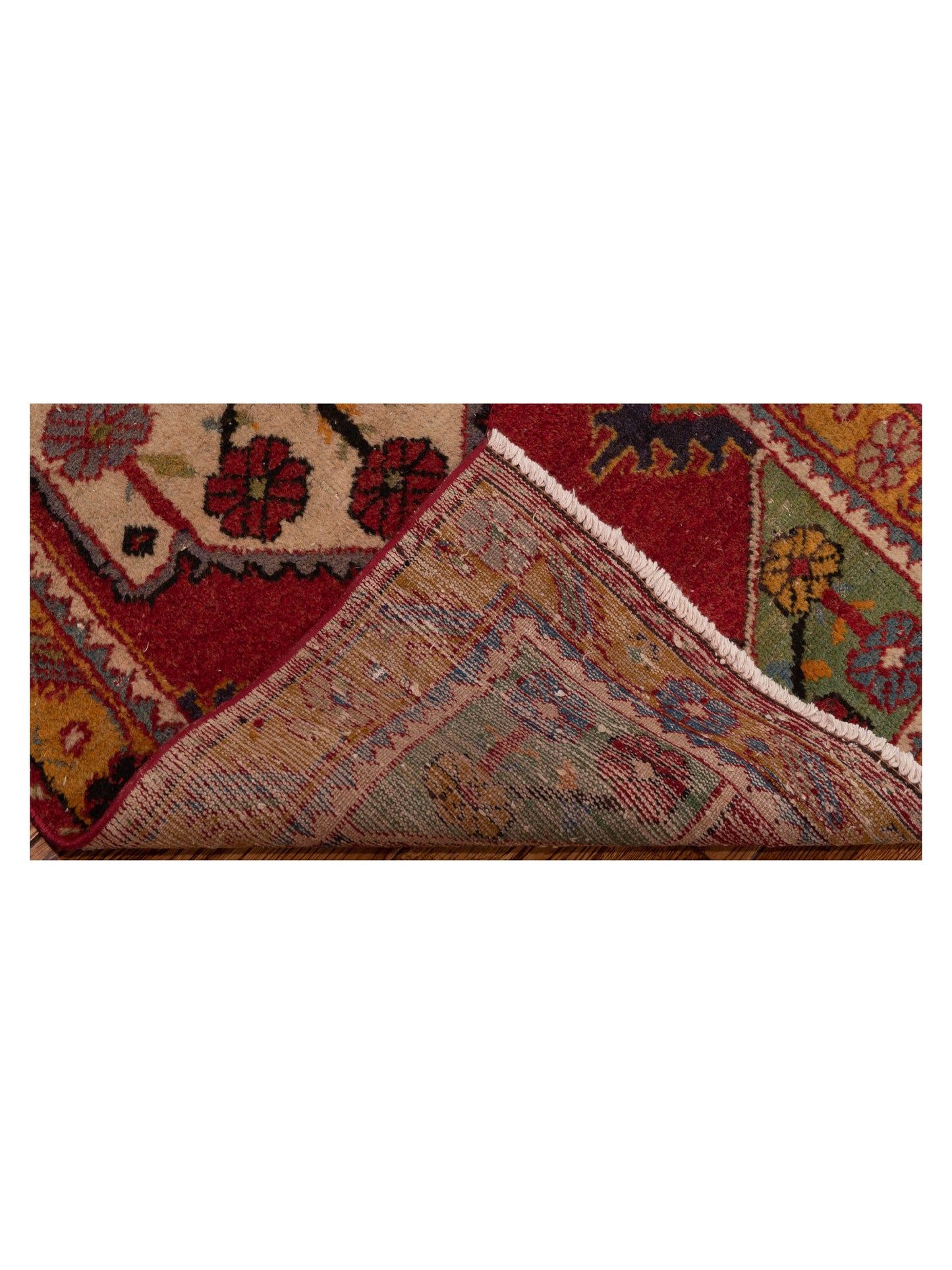 Nomadra Red Yellow 2.7x5.1 Hand Knotted Rug