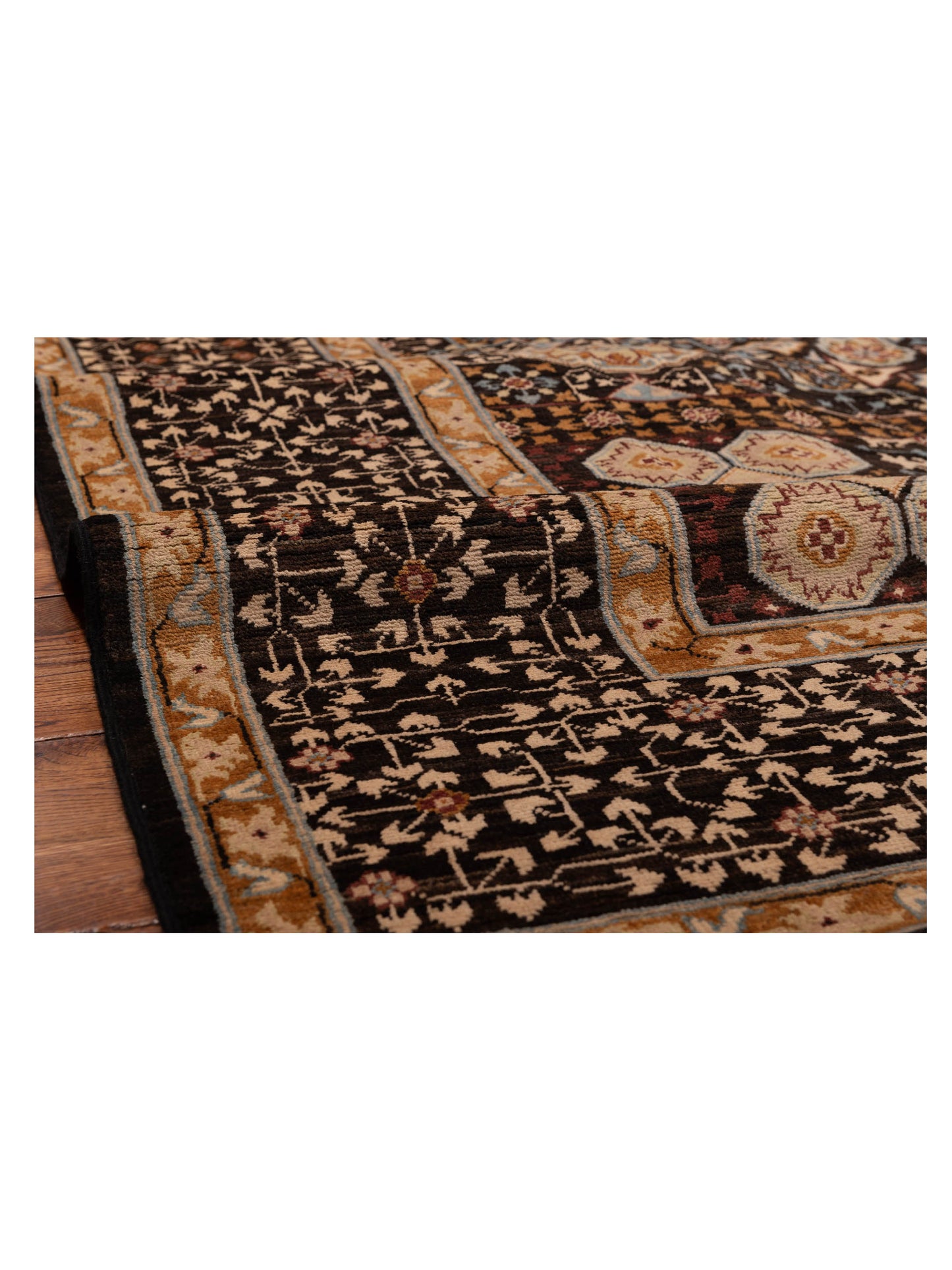 Mamluk Charcoal Charcoal 8.2x10 Hand Knotted Rug