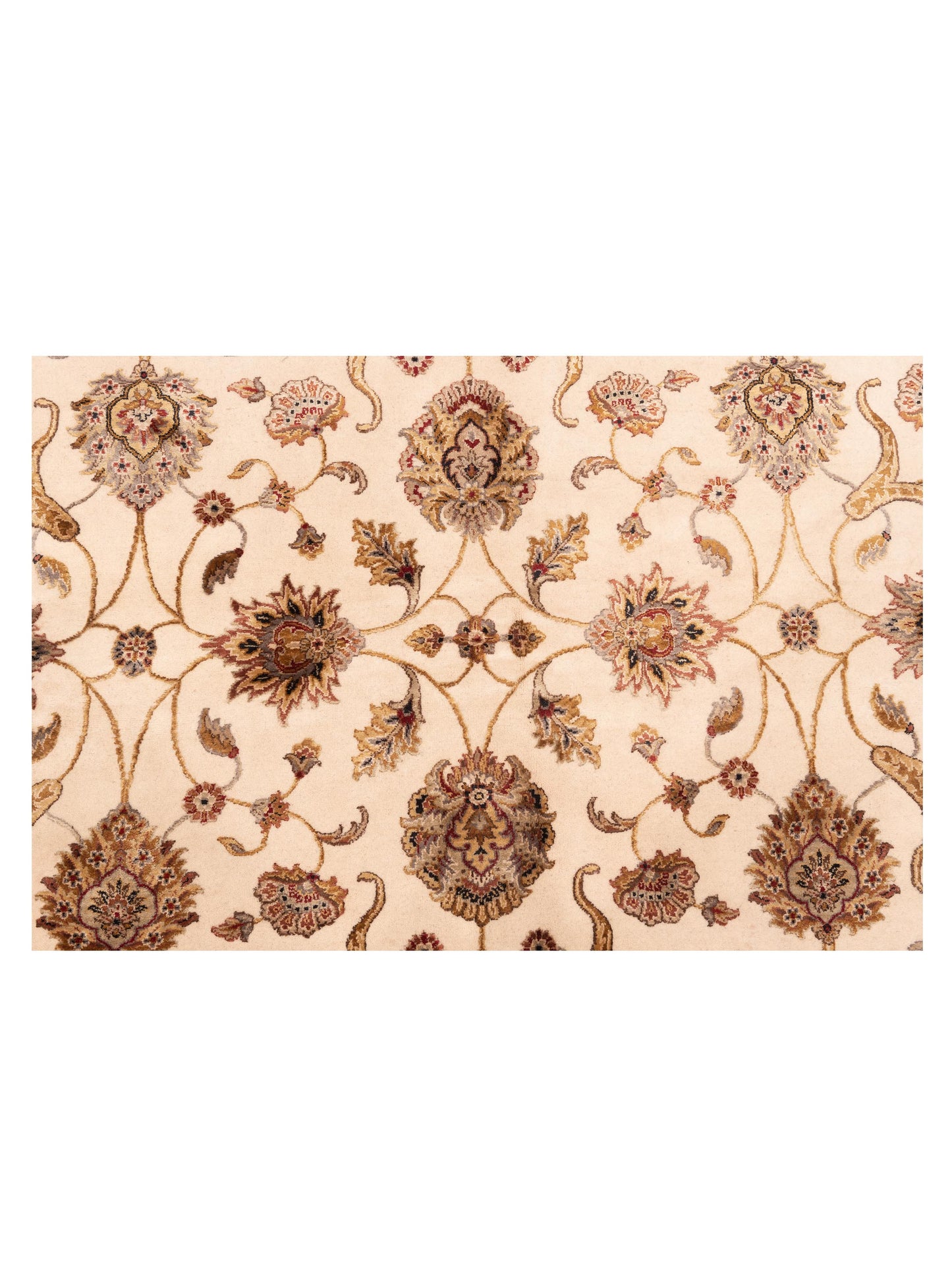 Javira Silk Ivory Ivory 7.11x10 Hand Knotted Rug