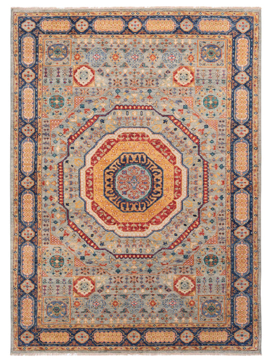 Rajpur Oushak Shah  Light Gray Navy Traditional