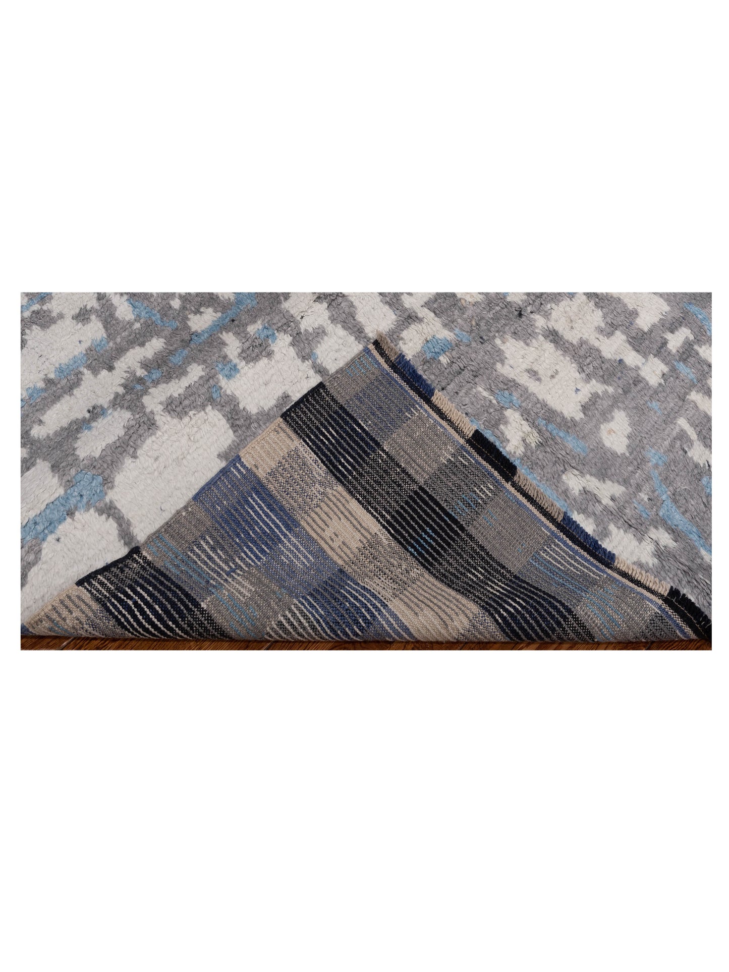 Anavera Ivory Gray 8.1x9.9 Hand Knotted Rug