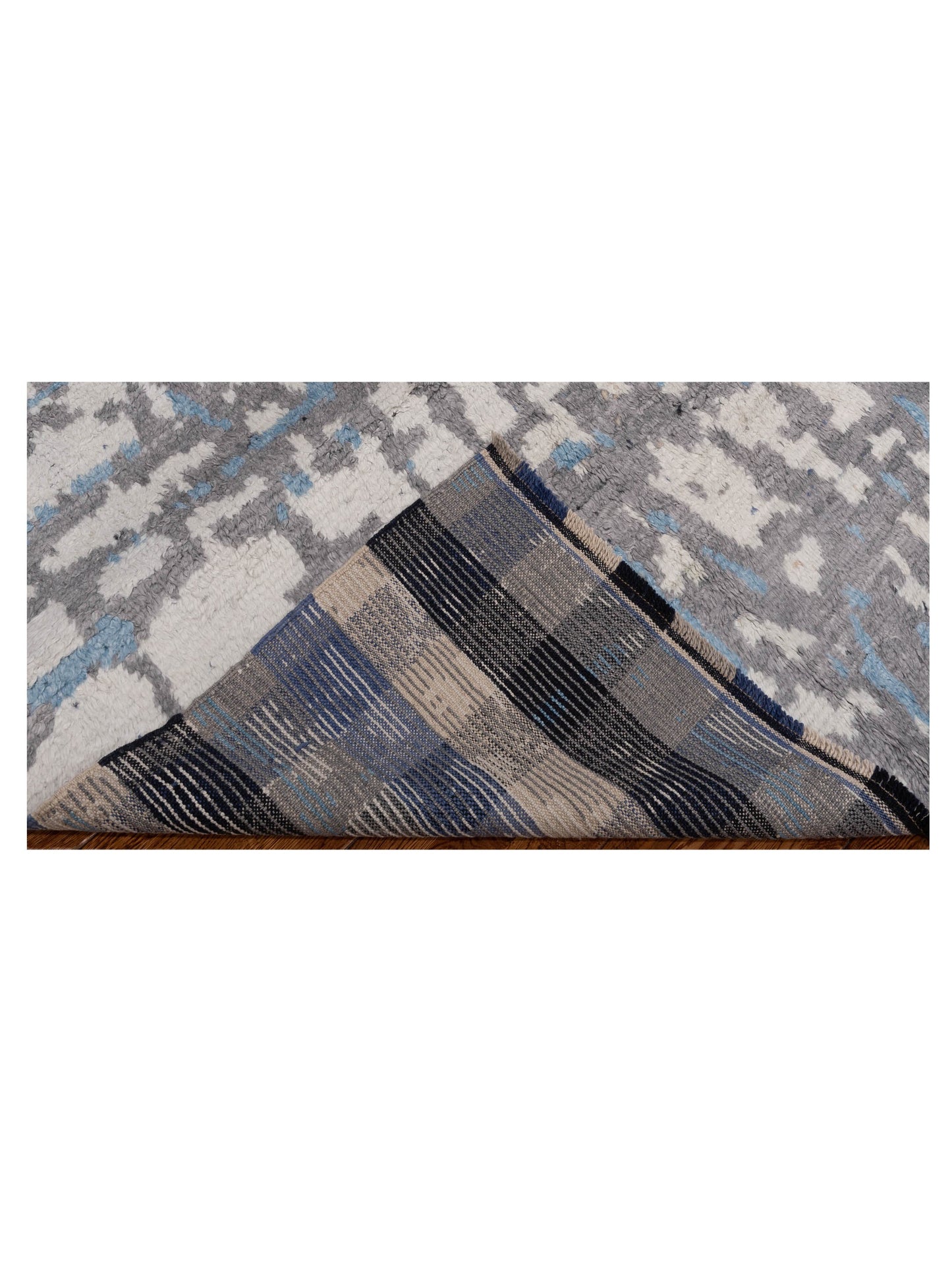 Anavera Ivory Gray 8.1x9.9 Hand Knotted Rug