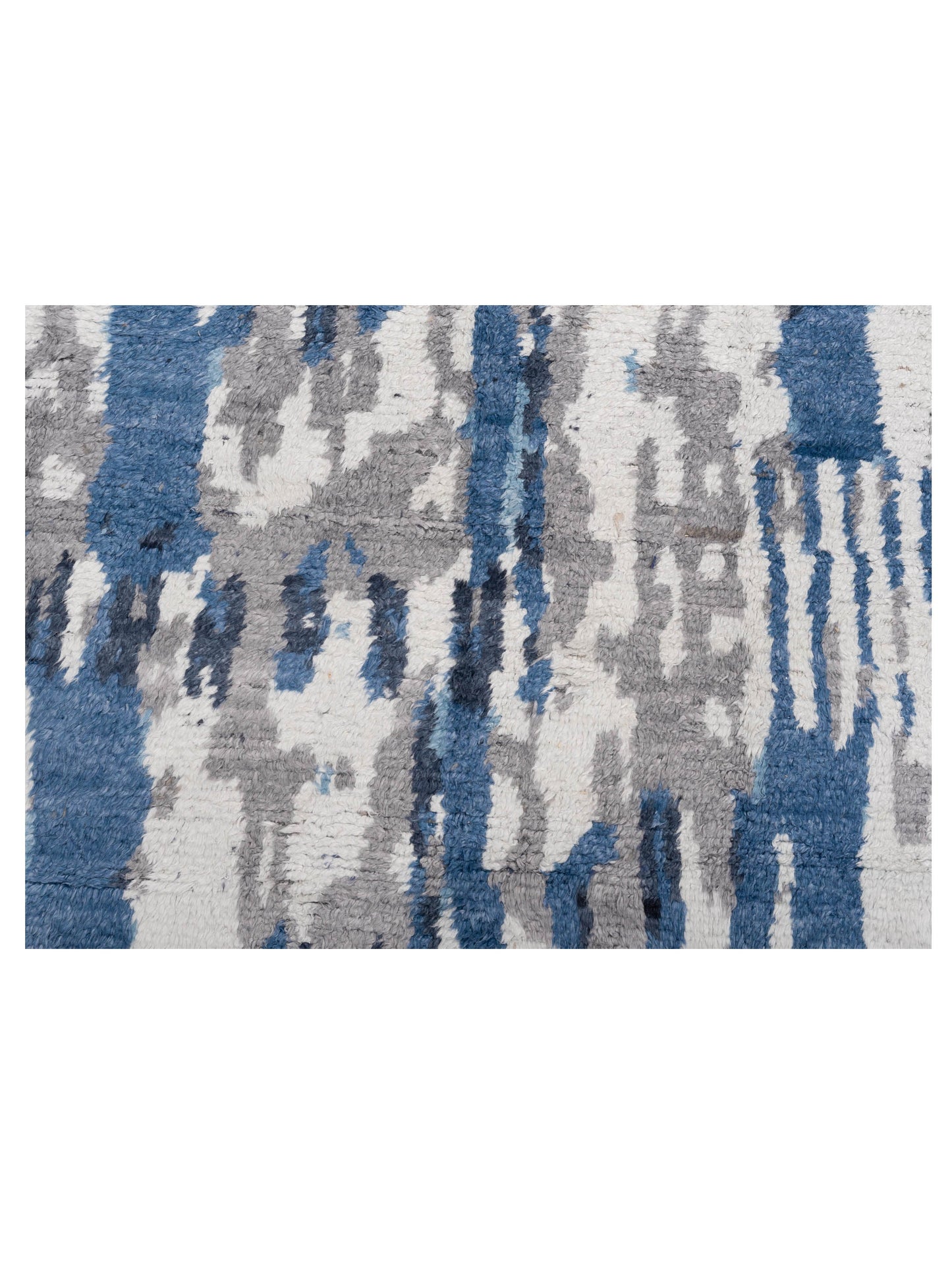 Anavera Blue Ivory 8x9.9 Hand Knotted Rug